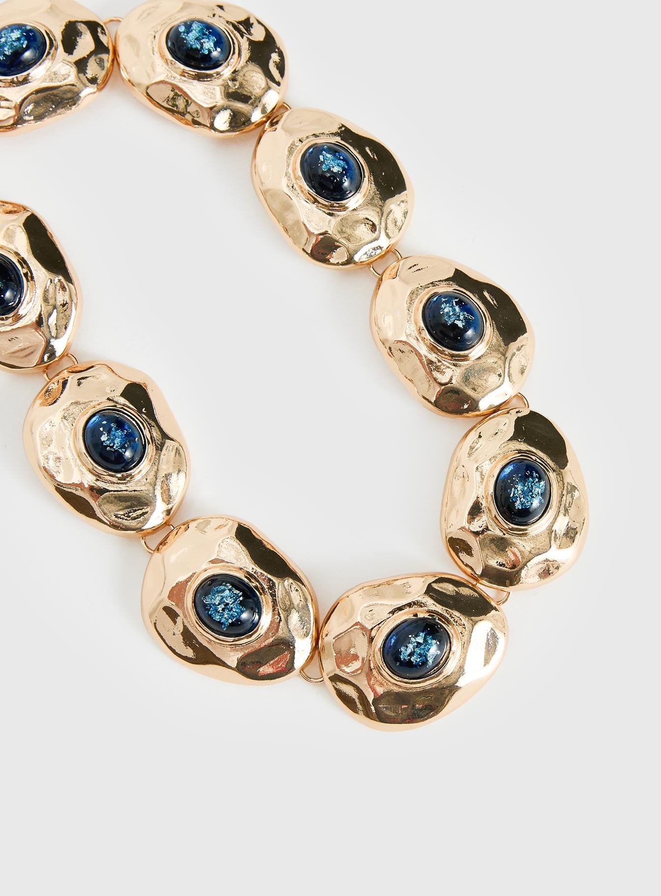 Donella Chunky Stone Necklace Gold women's necklace by Ellevoria