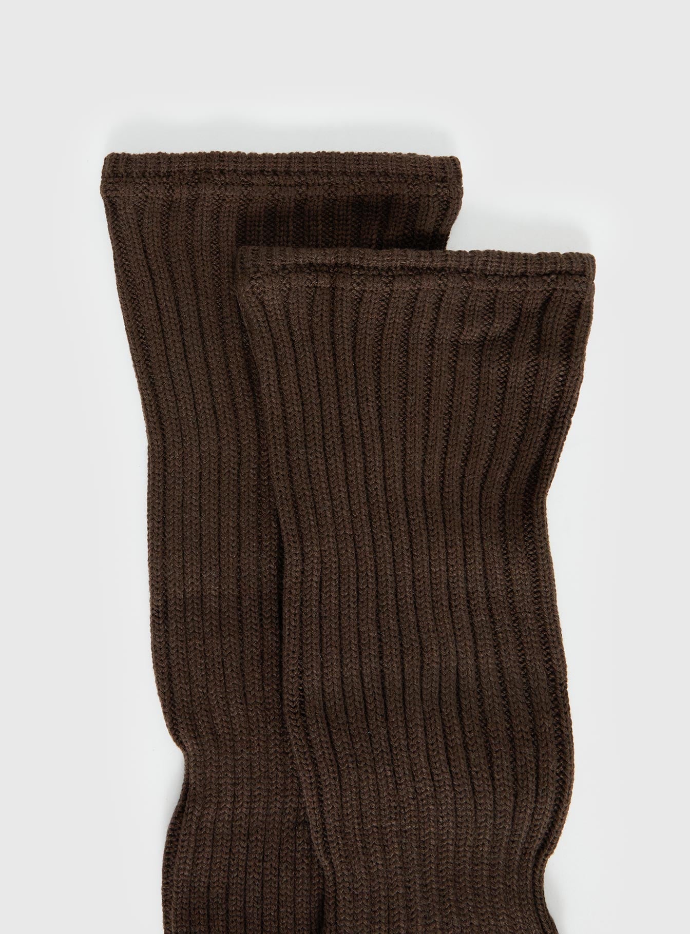 Past And Present Ribbed Socks Brown women's socks by Ellevoria
