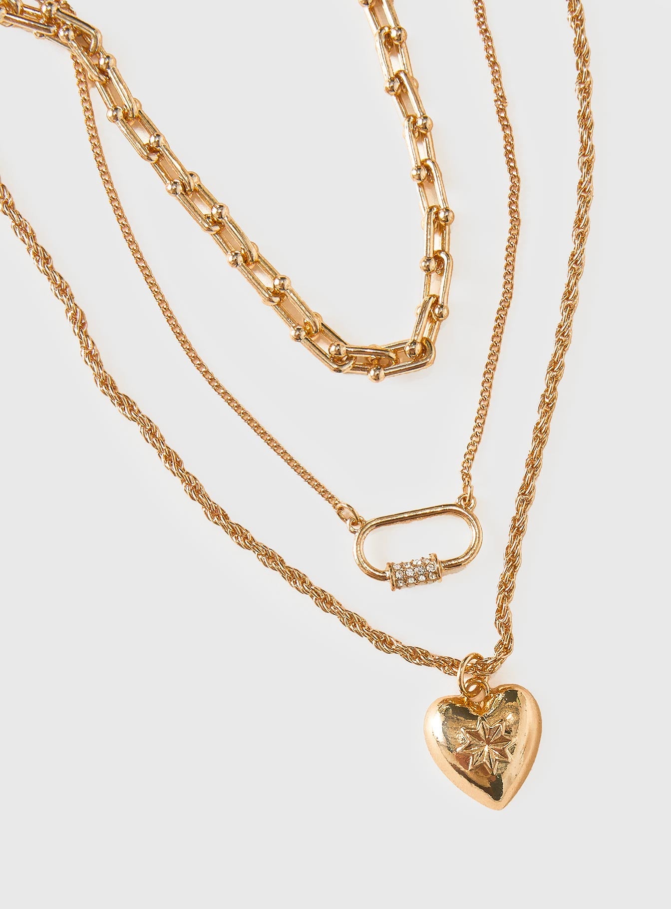 Double Date Layered Necklace Gold women's necklace by Ellevoria