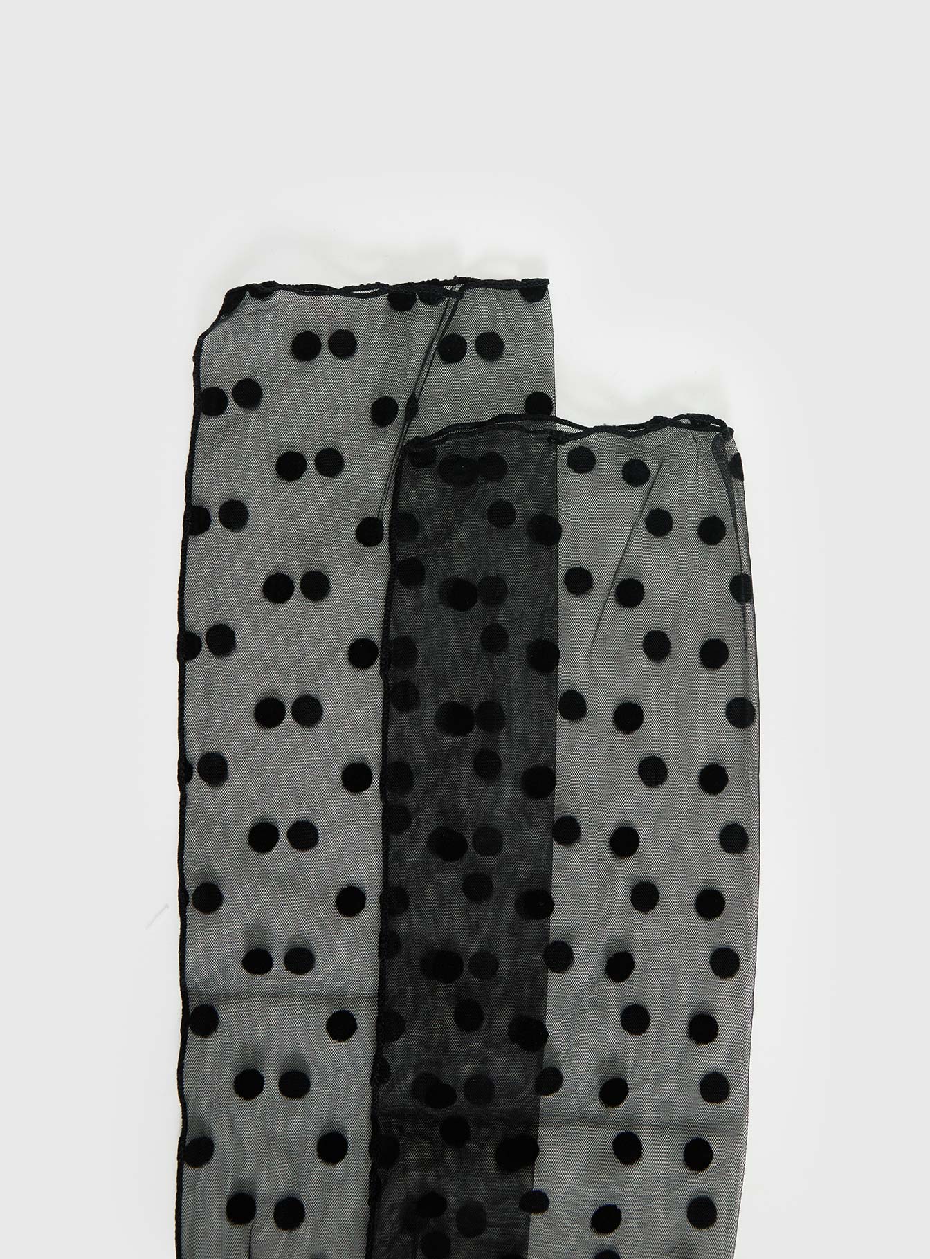 Jaymie Sheer Socks Black Polka women's socks by Ellevoria
