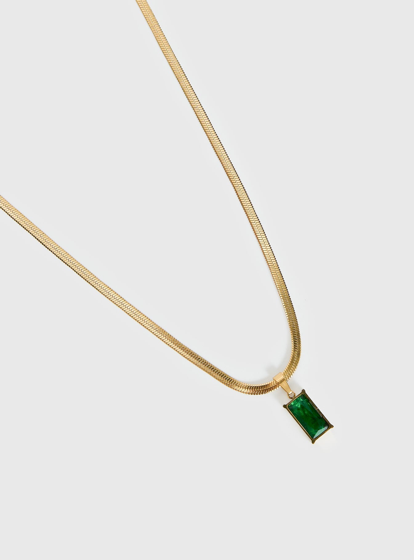 Seeley Snake Chain Pendant Necklace Gold women's necklace by Ellevoria