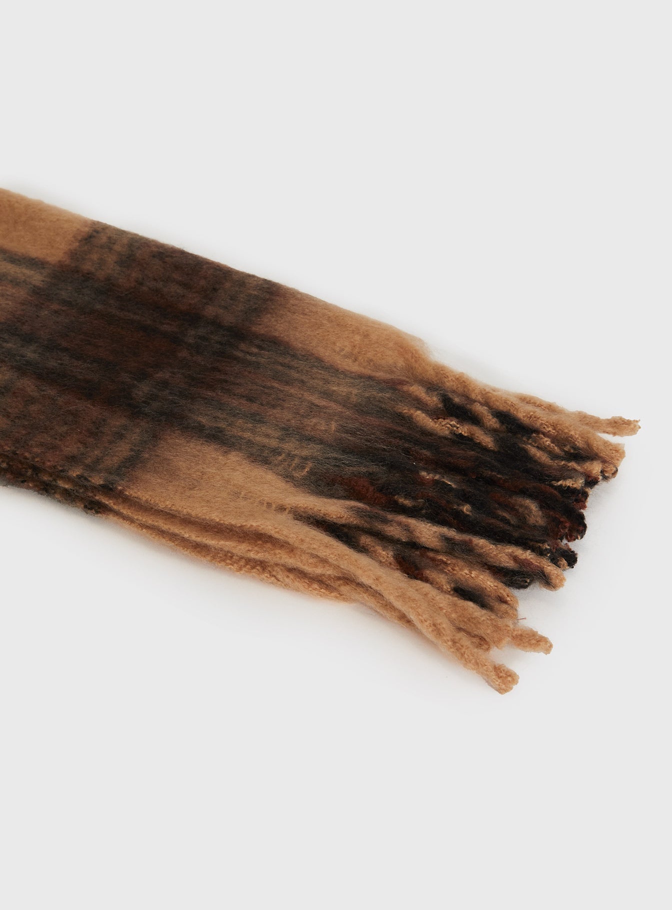 July Scarf Brown Check women's accessory by Ellevoria