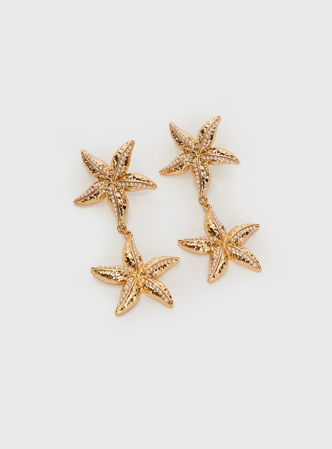 Starfish Drop Earrings Gold women's earrings by Ellevoria