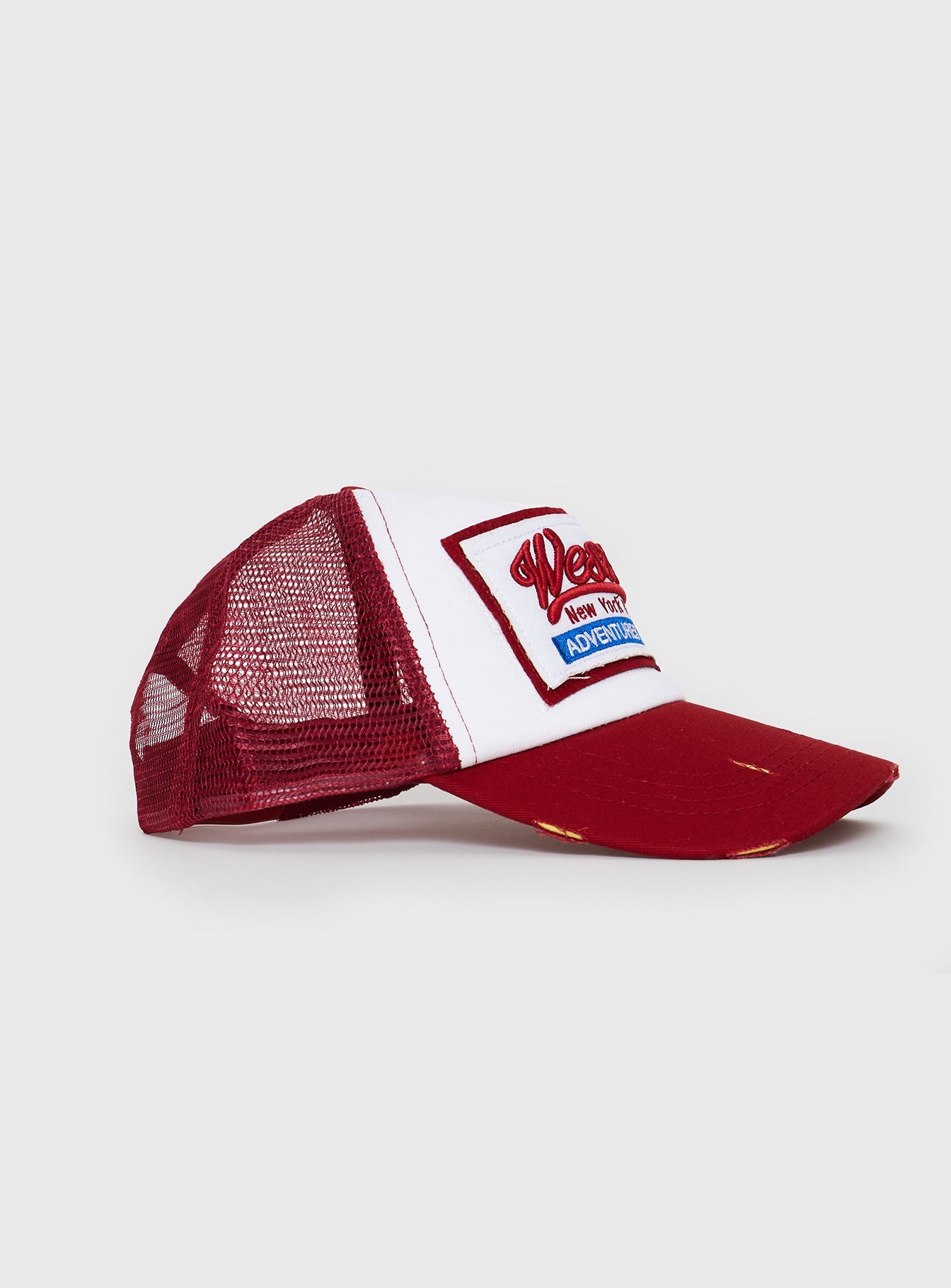 Adventures Trucker Hat Burgundy women's accessory by Ellevoria