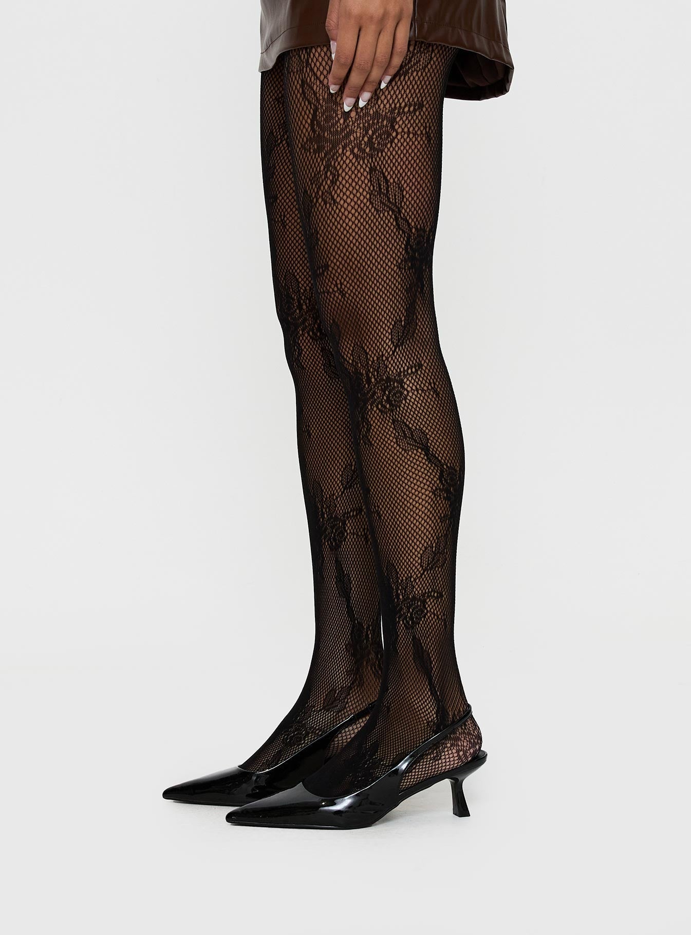 Murmur Lace Stockings Black women's tights by Ellevoria