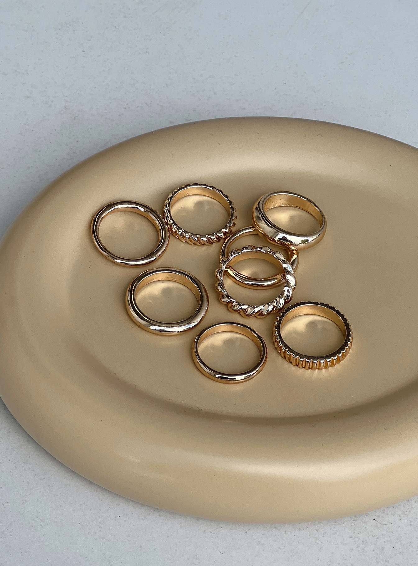 Strait Ring Pack Gold women's ring by Ellevoria