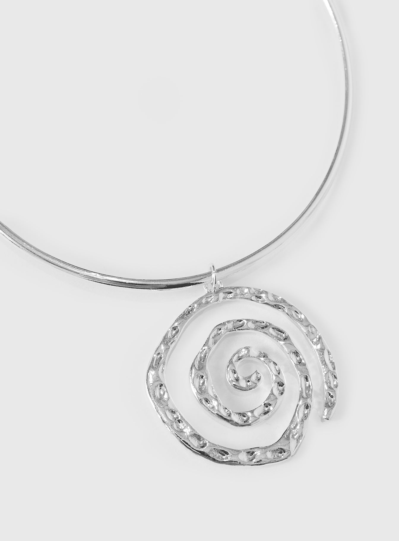 Top Of Mind Swirl Pendant Necklace Silver women's necklace by Ellevoria