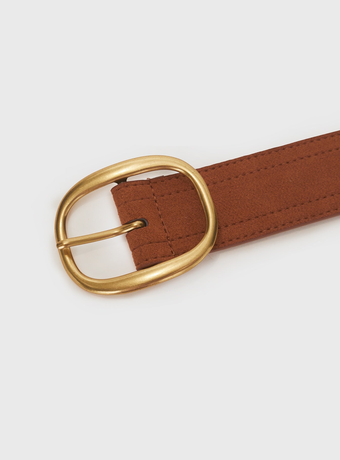 Sunbeam Faux Suede Belt Brown women's belt by Ellevoria