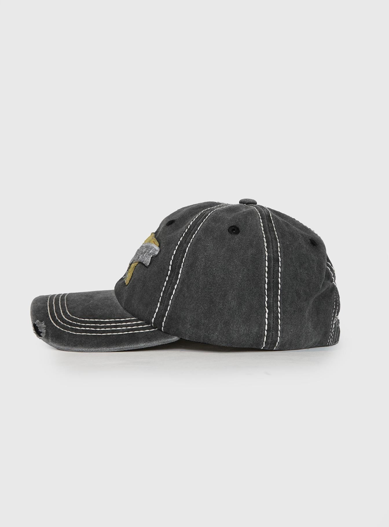 Back To Back Distressed Cap Black women's accessory by Ellevoria