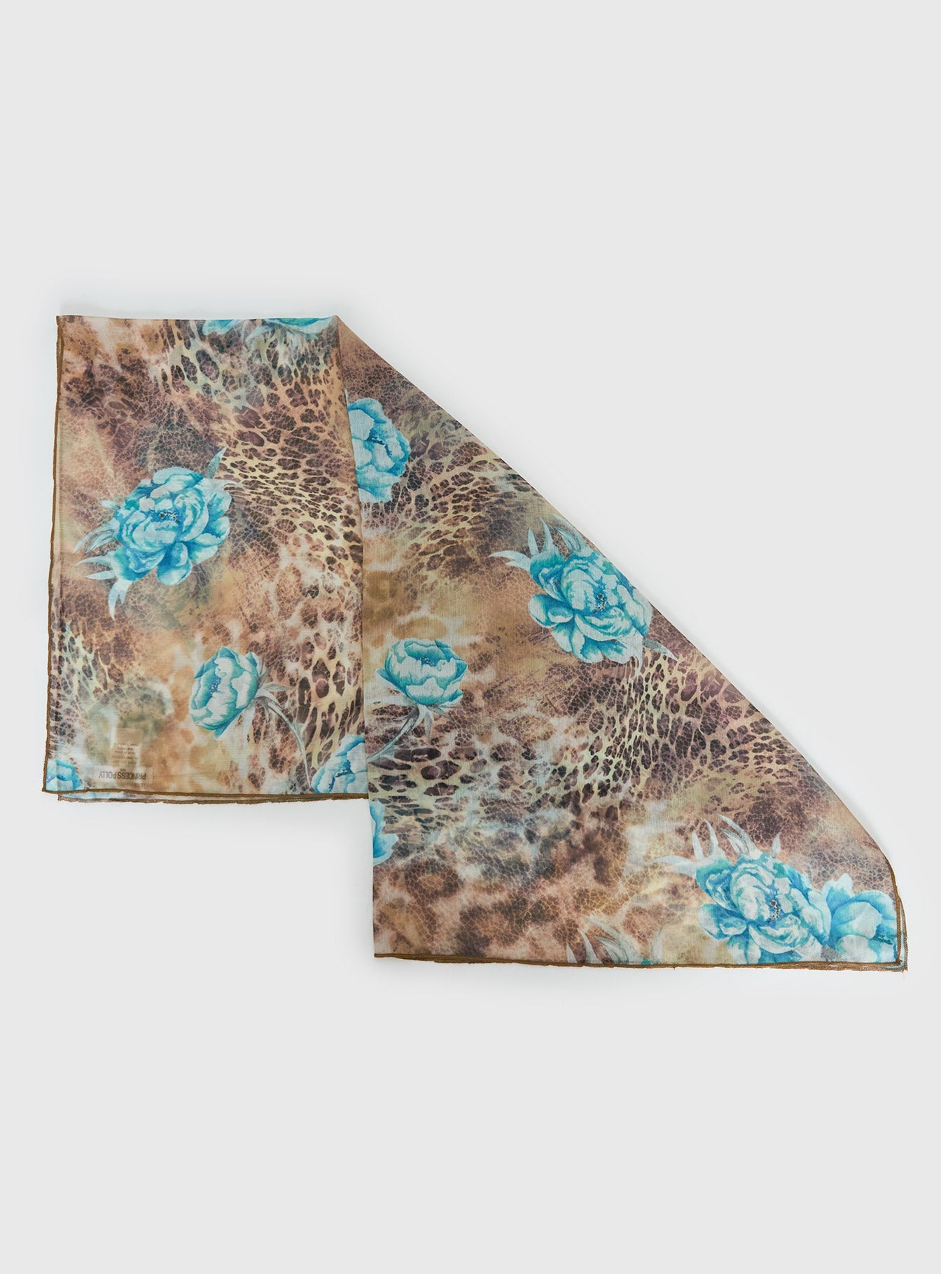 Nellie Chiffon Scarf Leopard Floral women's accessory by Ellevoria