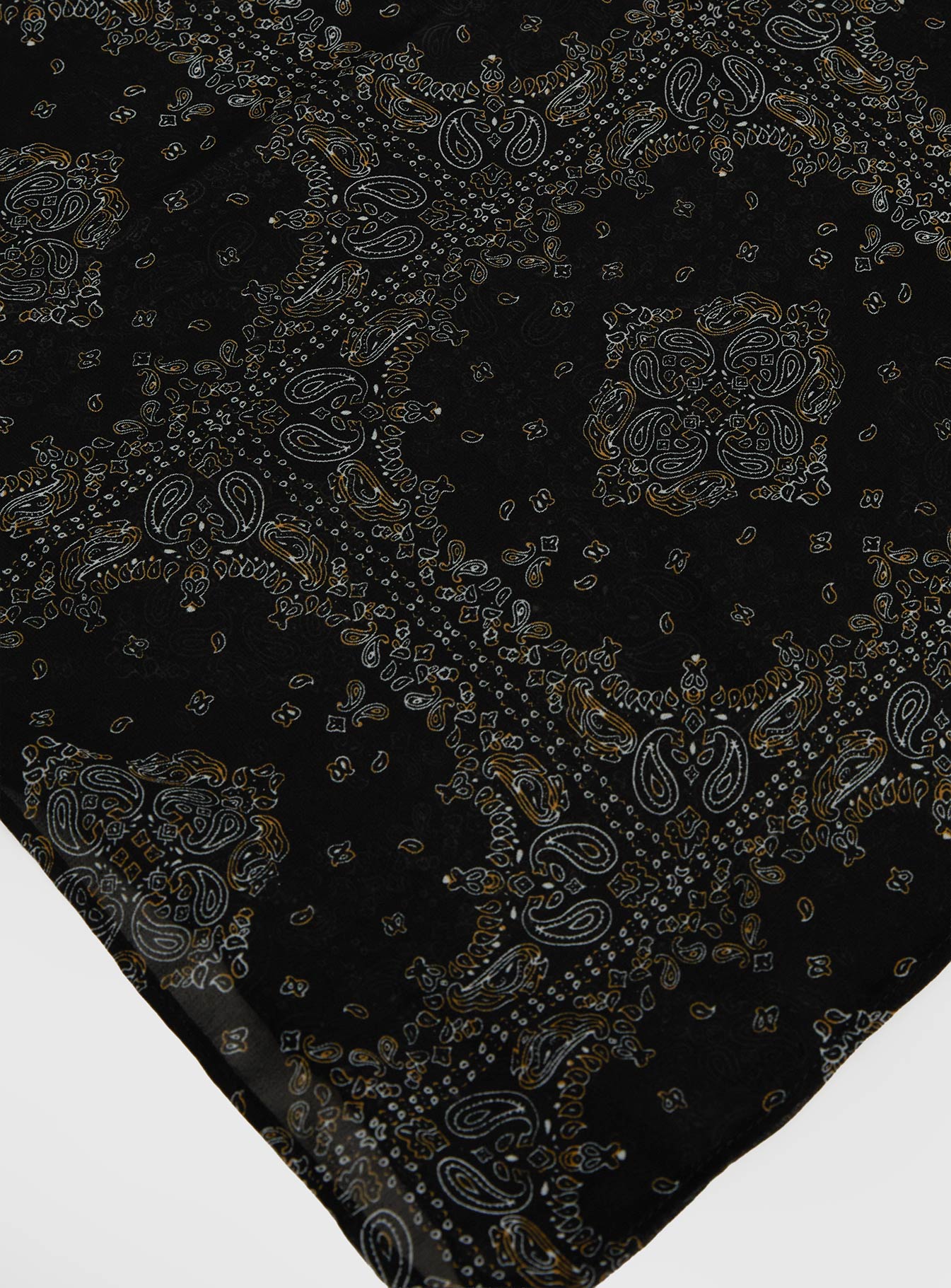 Solara Scarf Black Paisley women's accessory by Ellevoria