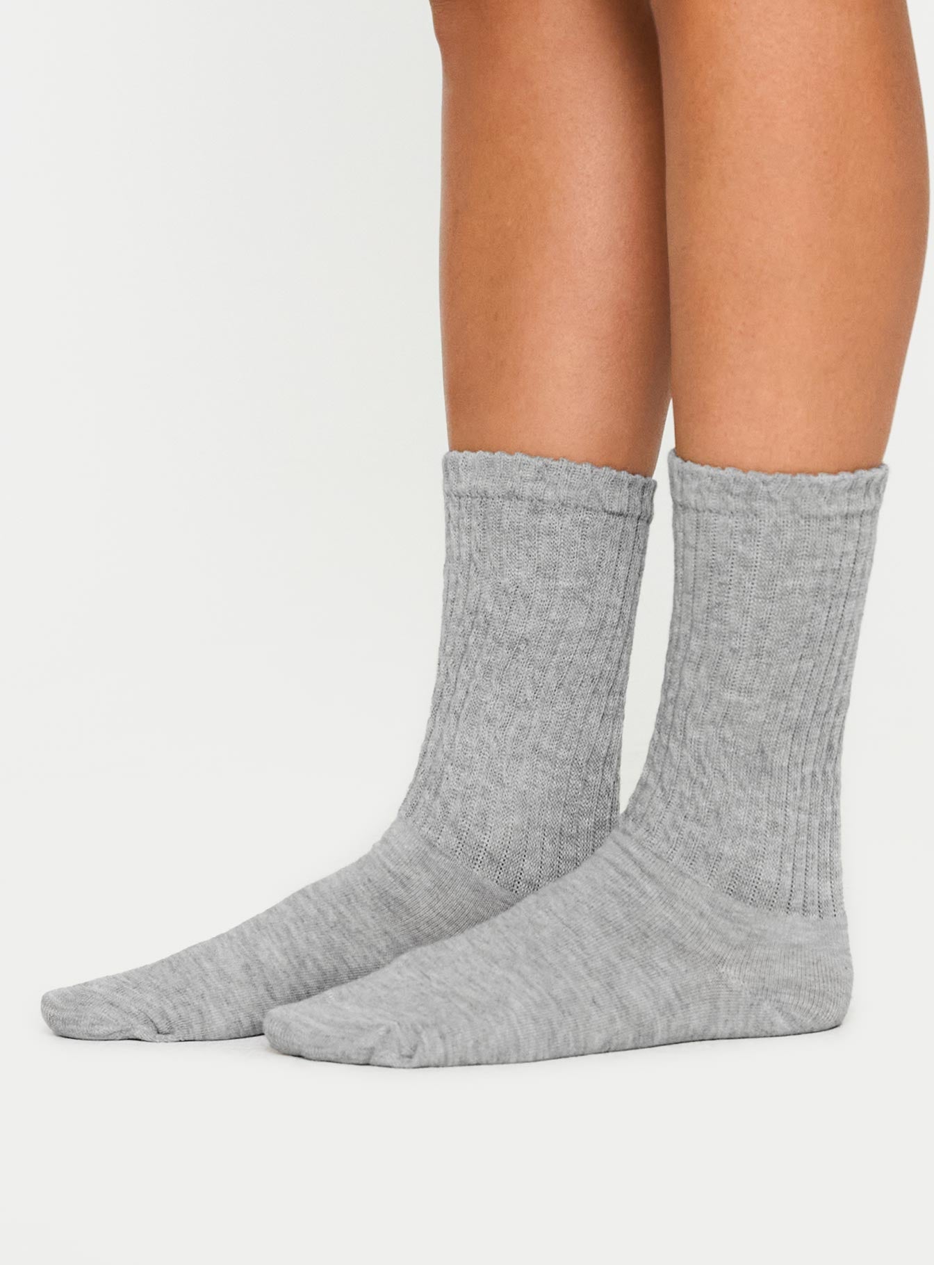 One For Me Socks Grey Marle women's socks by Ellevoria
