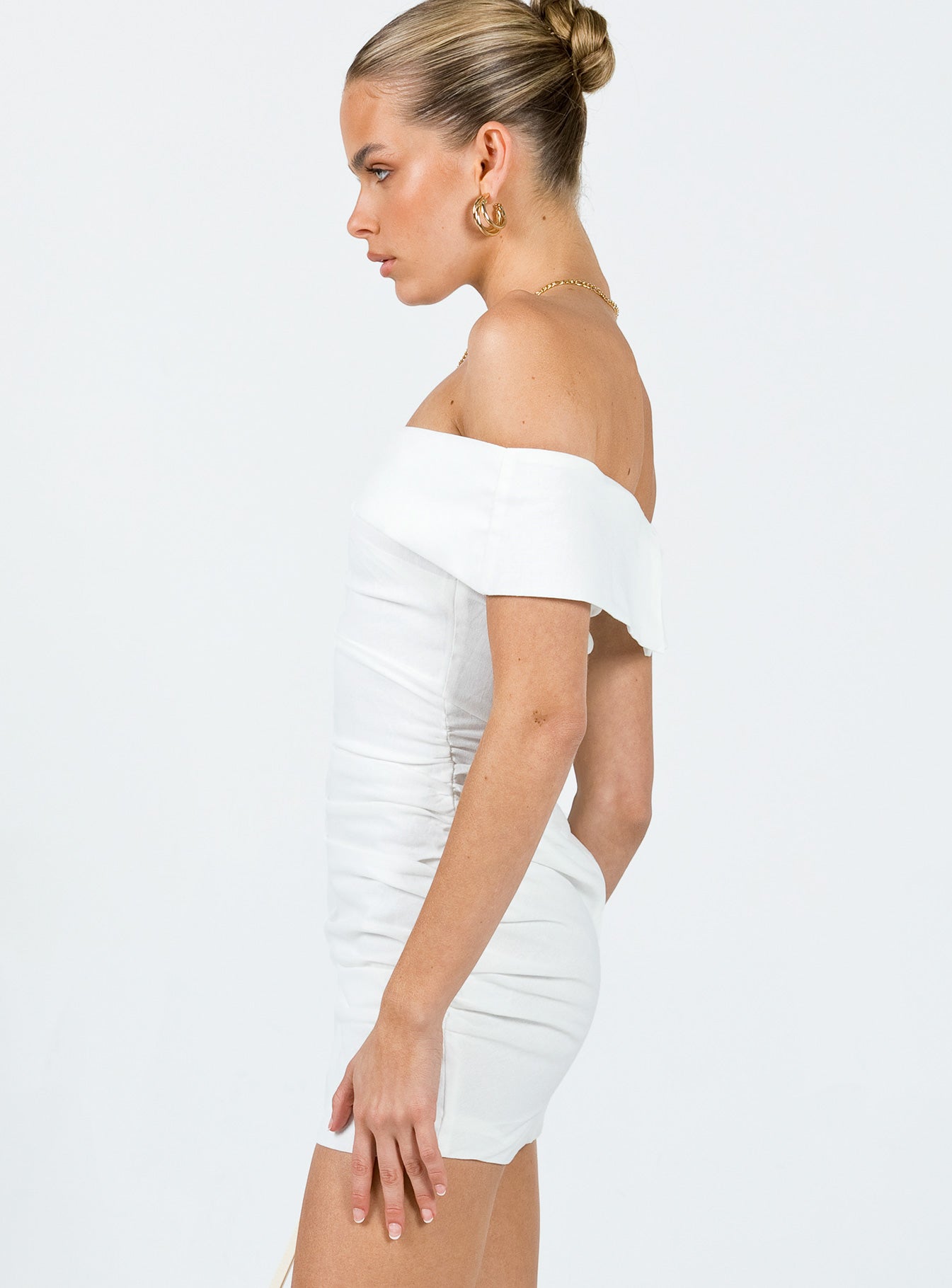 Marcia Mini Dress White - women's fashion by Ellevoria - view 4