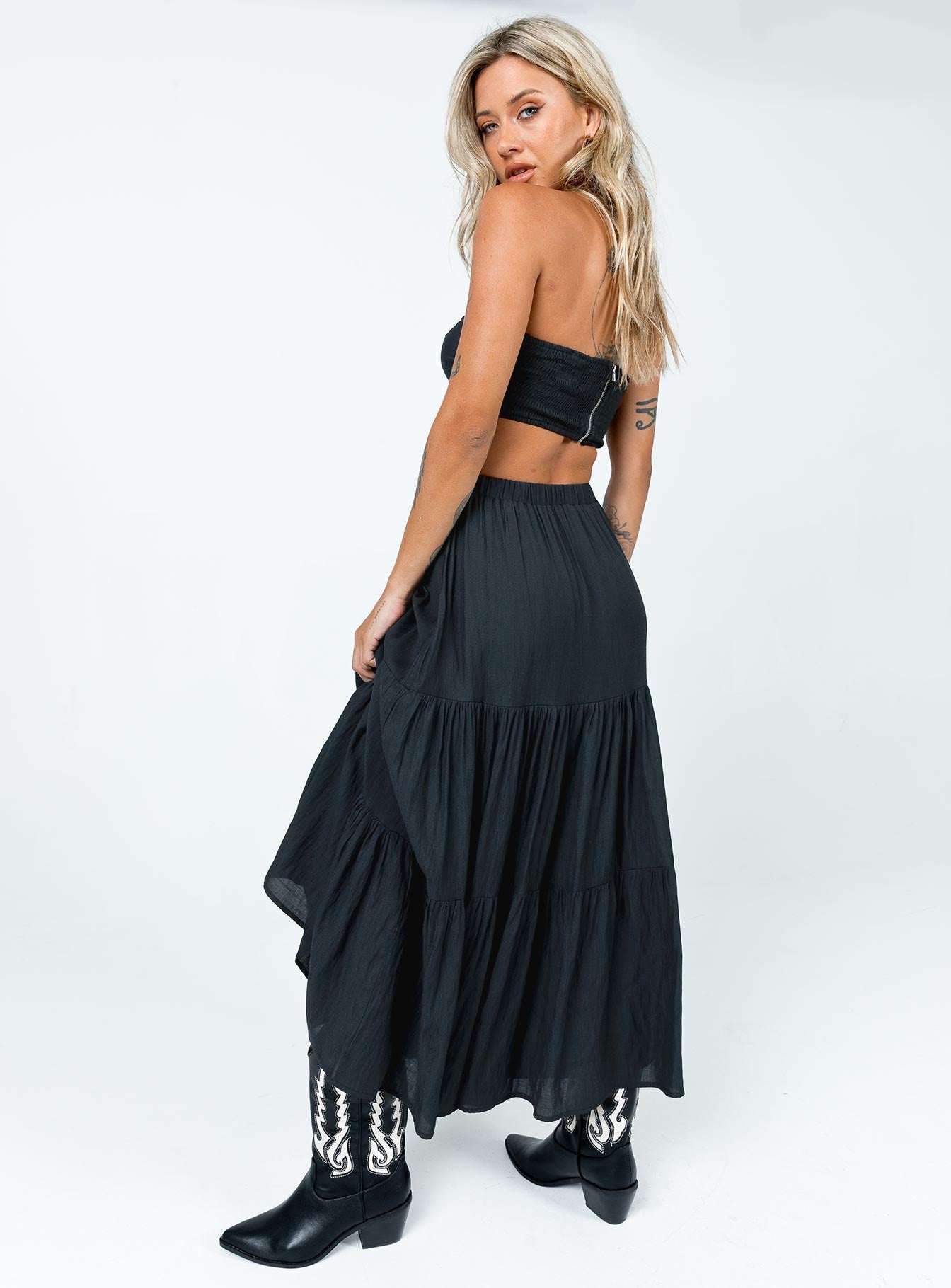 Allie Set Black women's skirt set by Ellevoria
