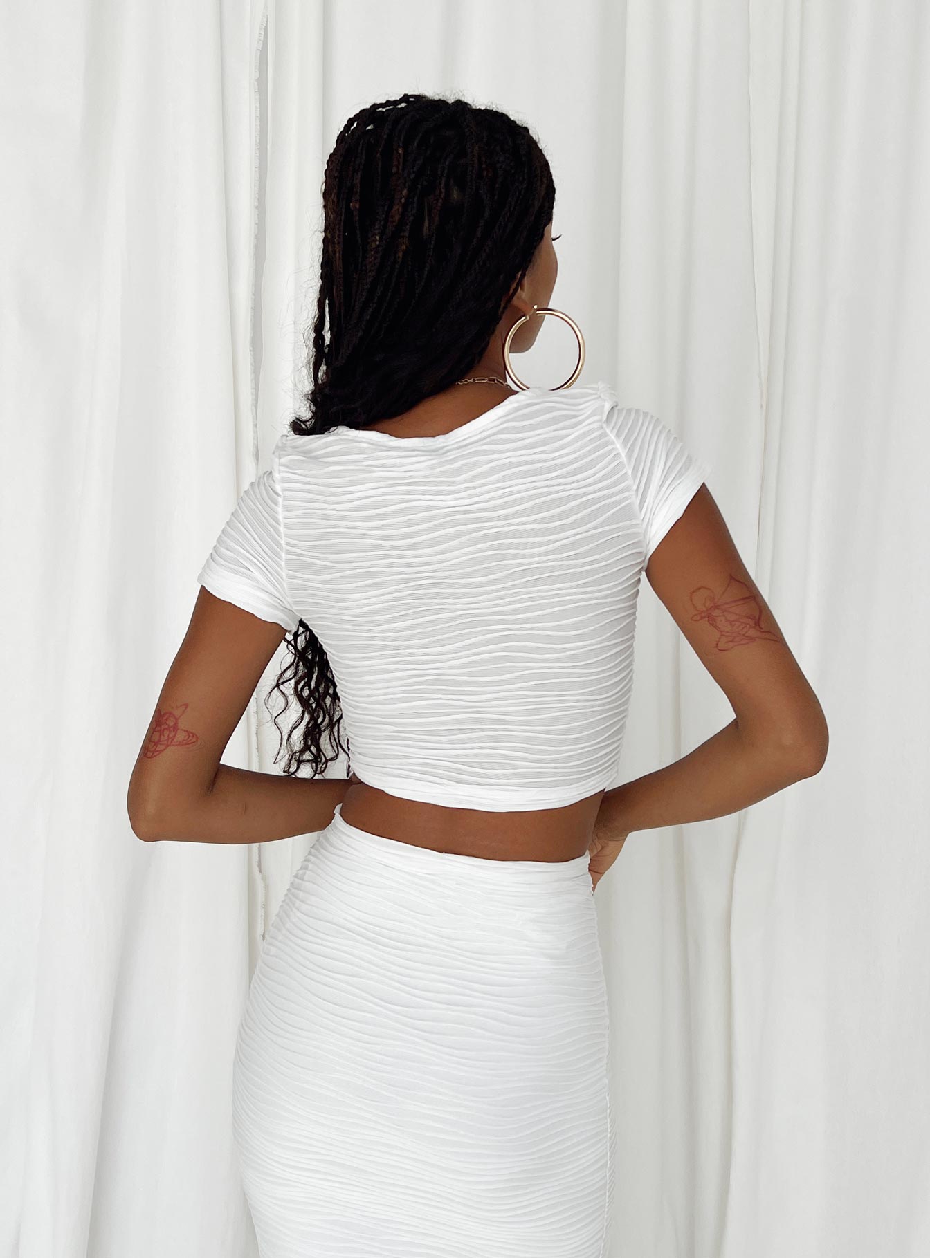 Terah Set White women's skirt set by Ellevoria