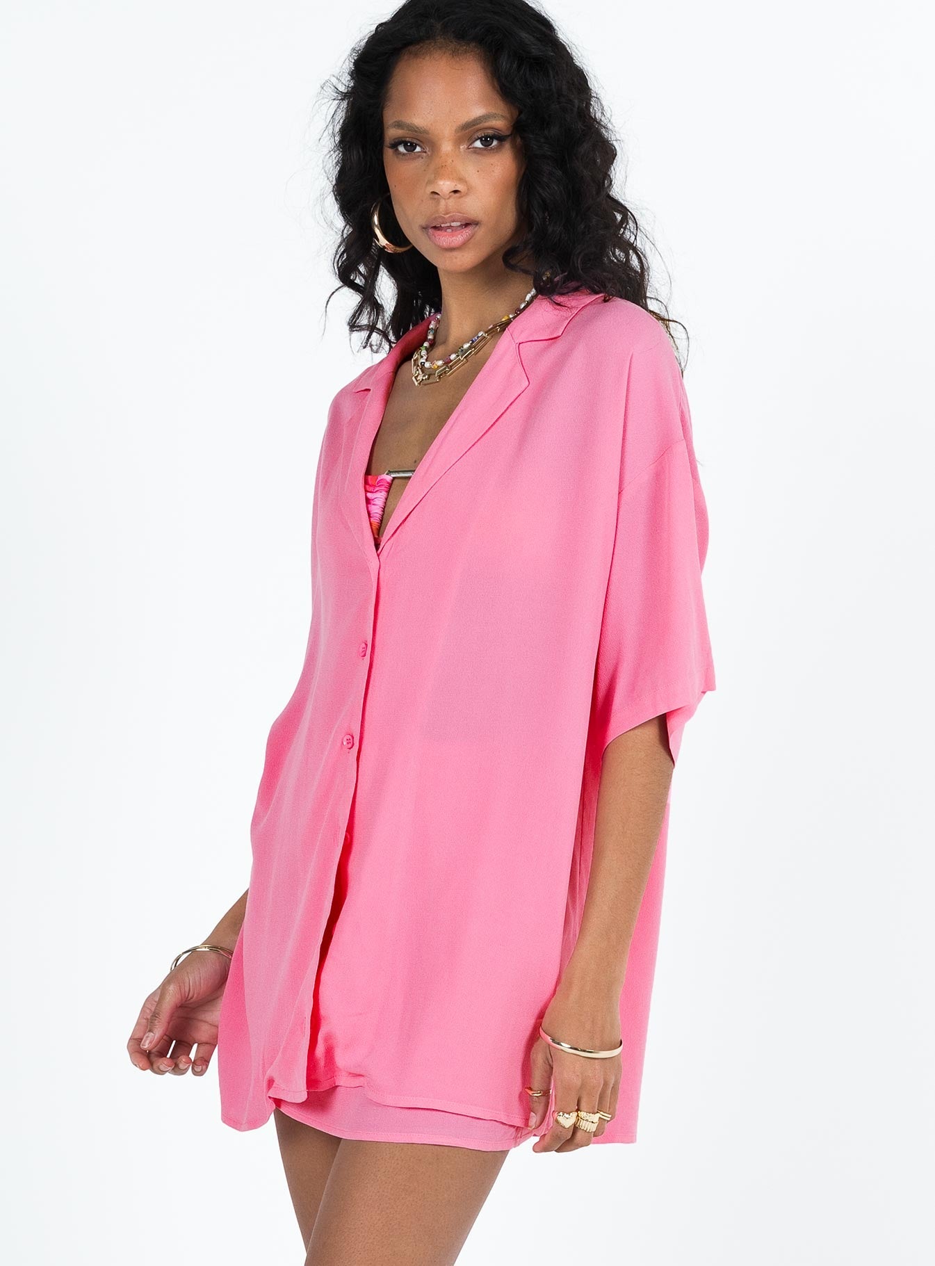 Caraliia Shirt Pink - women's shirt by Ellevoria - view 6