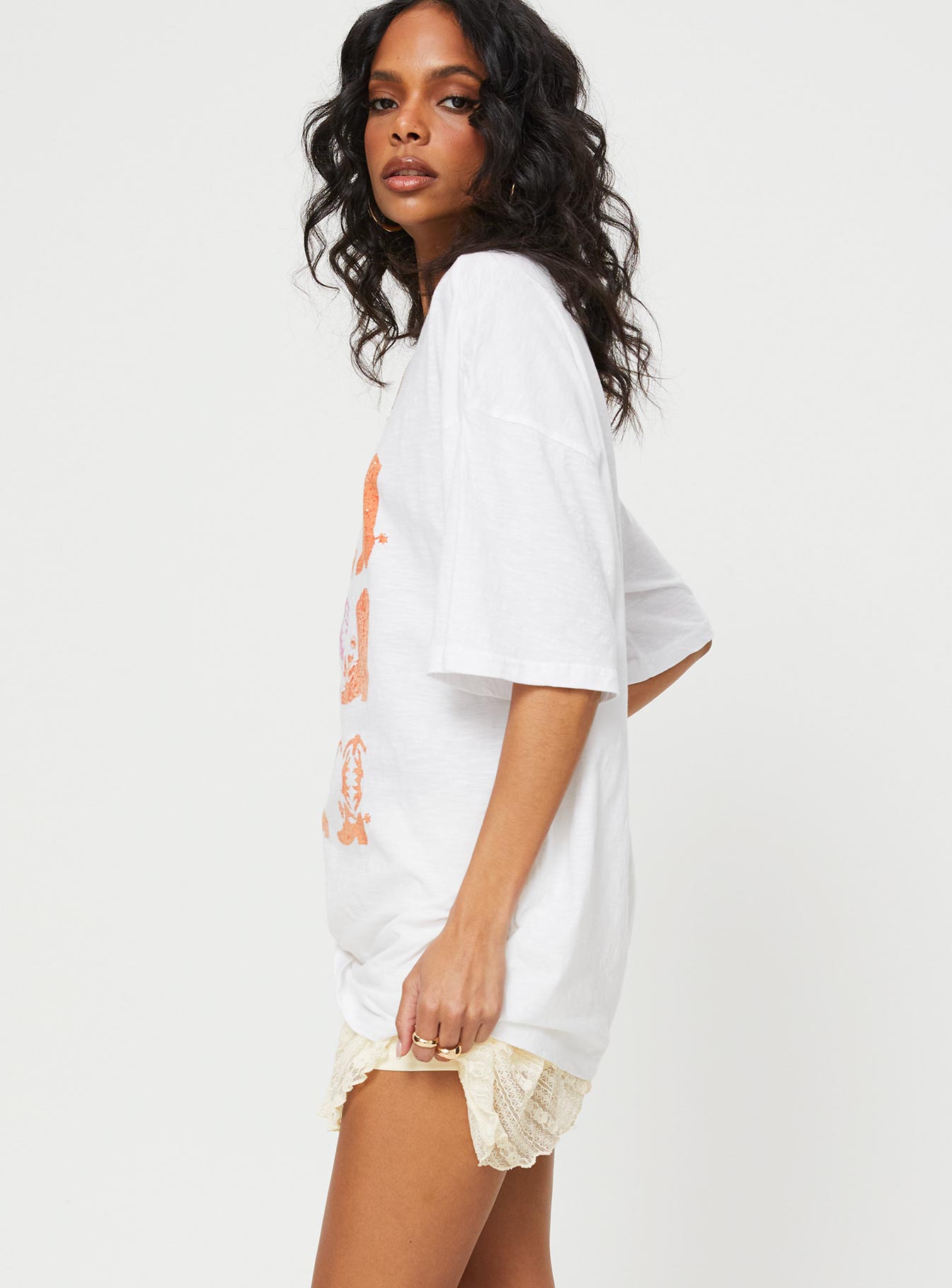Chambre Oversized Graphic Tee White - women's top by Ellevoria - view 4