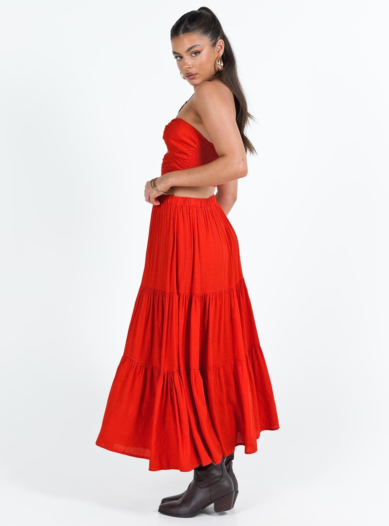Allie Set Red women's skirt set by Ellevoria