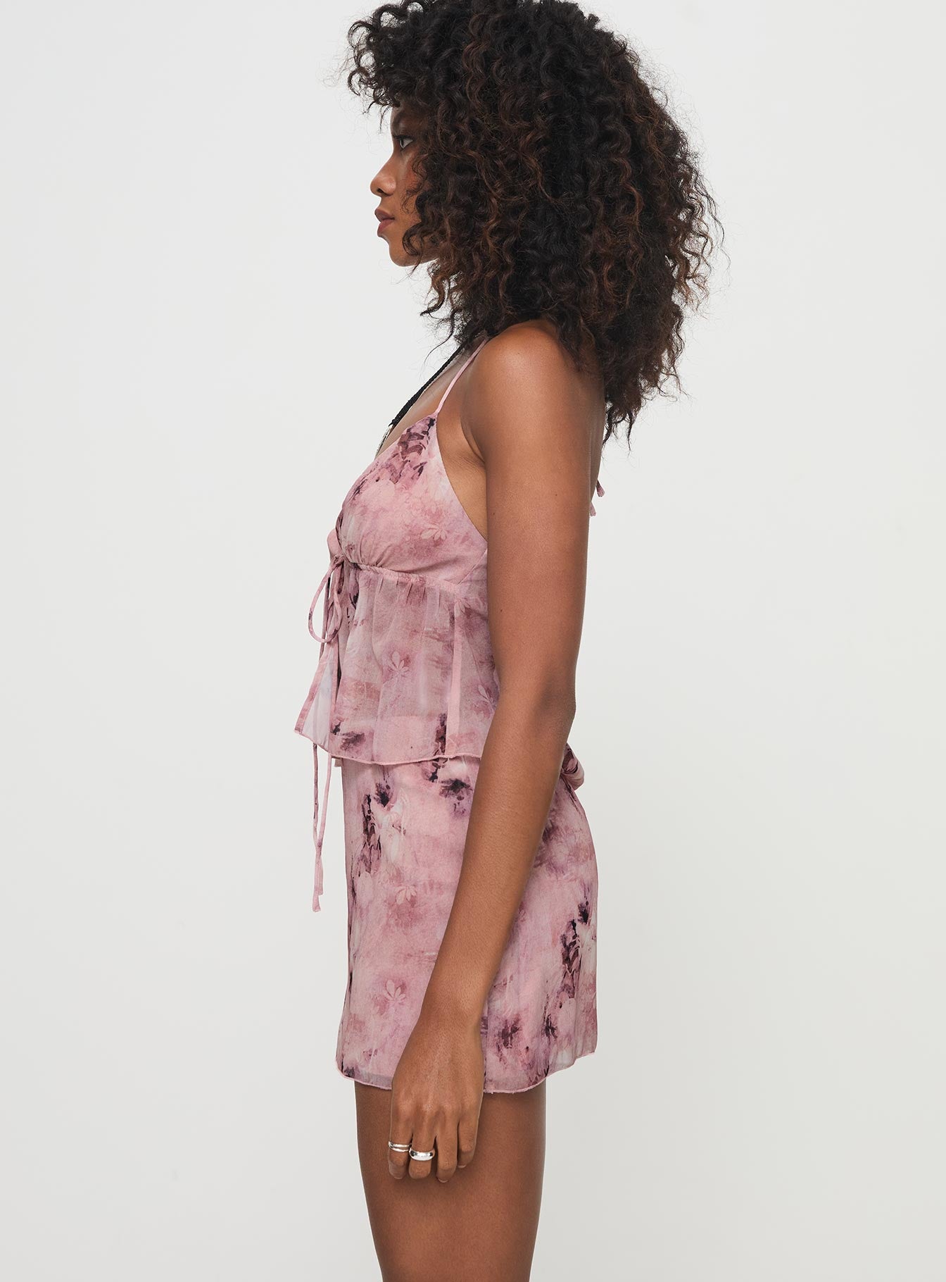 Mauro Set Pink Antique Floral women's skirt set by Ellevoria