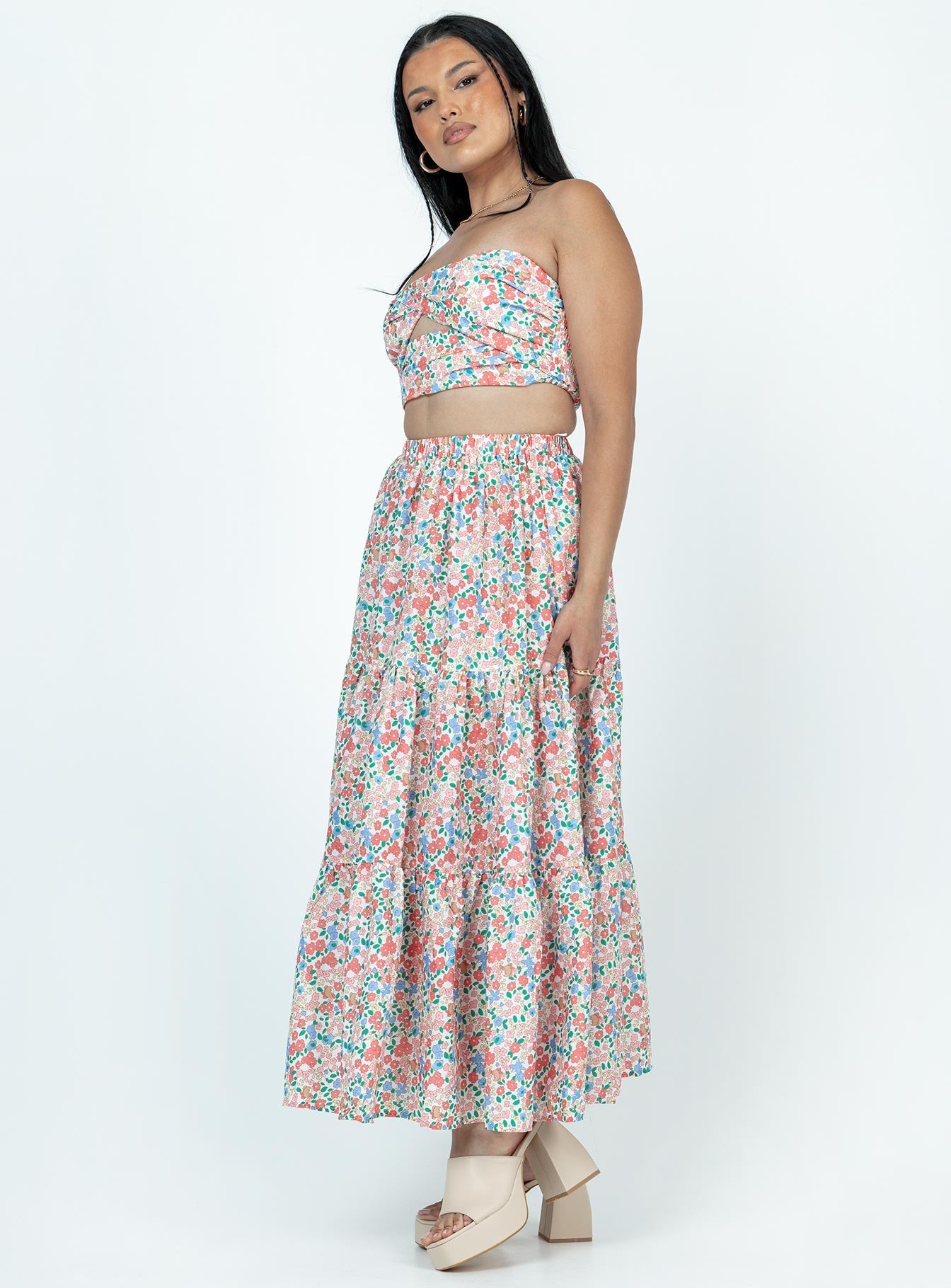 Allie Set Floral women's skirt set by Ellevoria