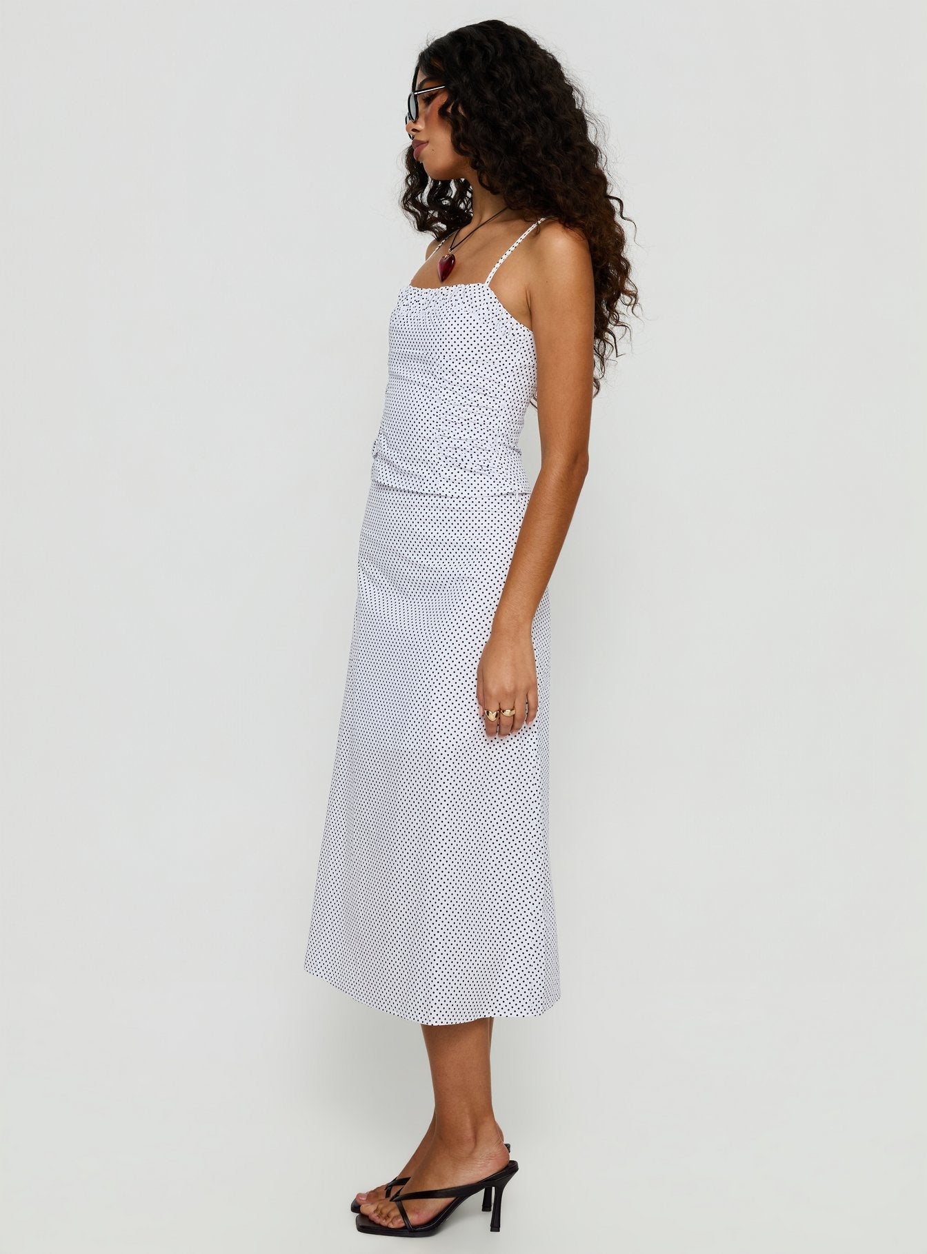 Shining Mirrors Set White / Black Polka women's matching set by Ellevoria