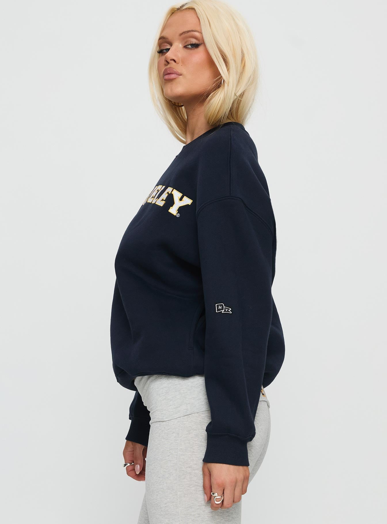 UC Berkeley Offside Crewneck Sweatshirt Navy women's sweater by Ellevoria