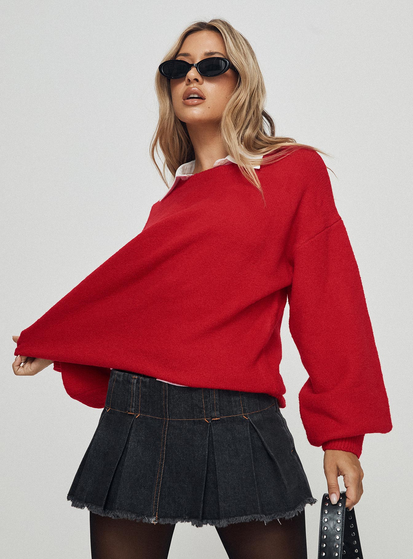 Ryanna Sweater Red women's sweater by Ellevoria