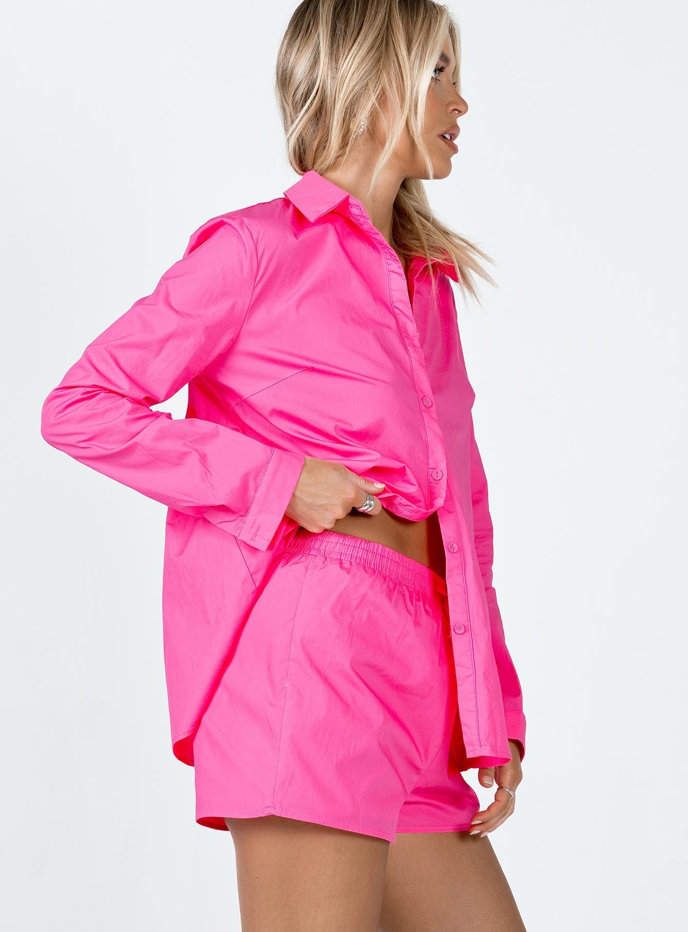 The Chloe Set Pink - women's shirt by Ellevoria - view 5