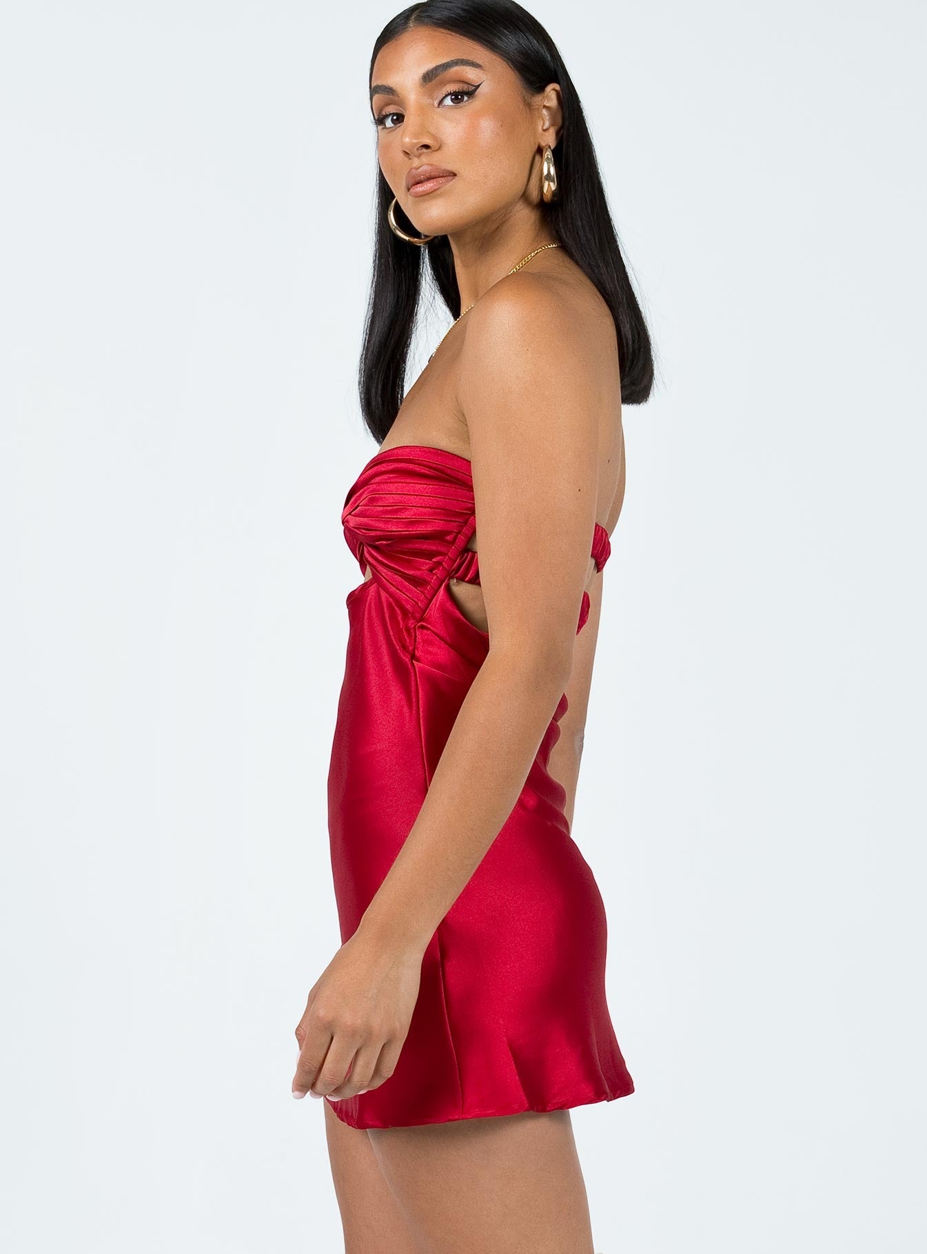 Shellie Mini Dress Red - women's fashion by Ellevoria - view 3