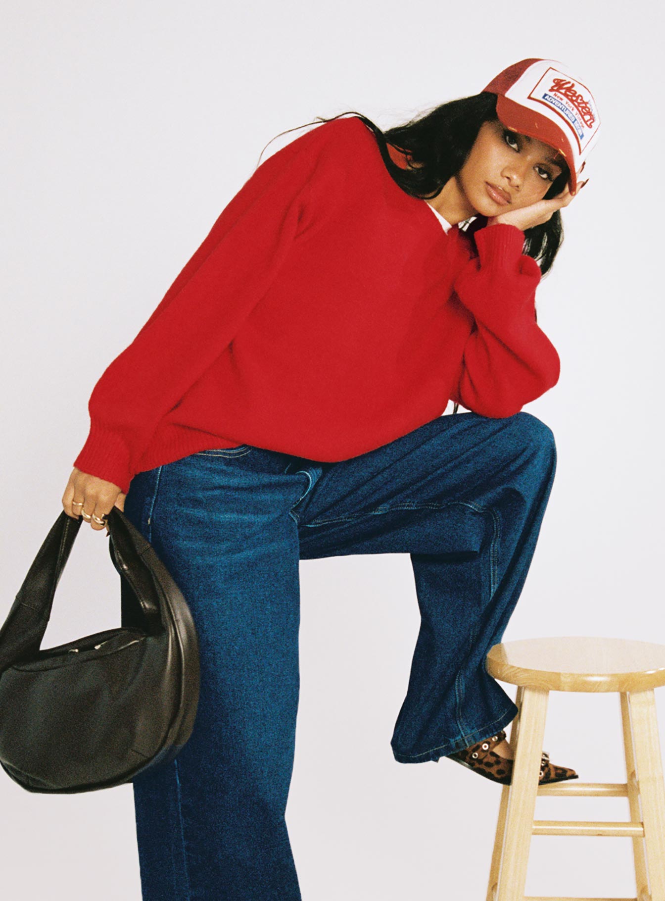 Ryanna Sweater Red women's sweater by Ellevoria