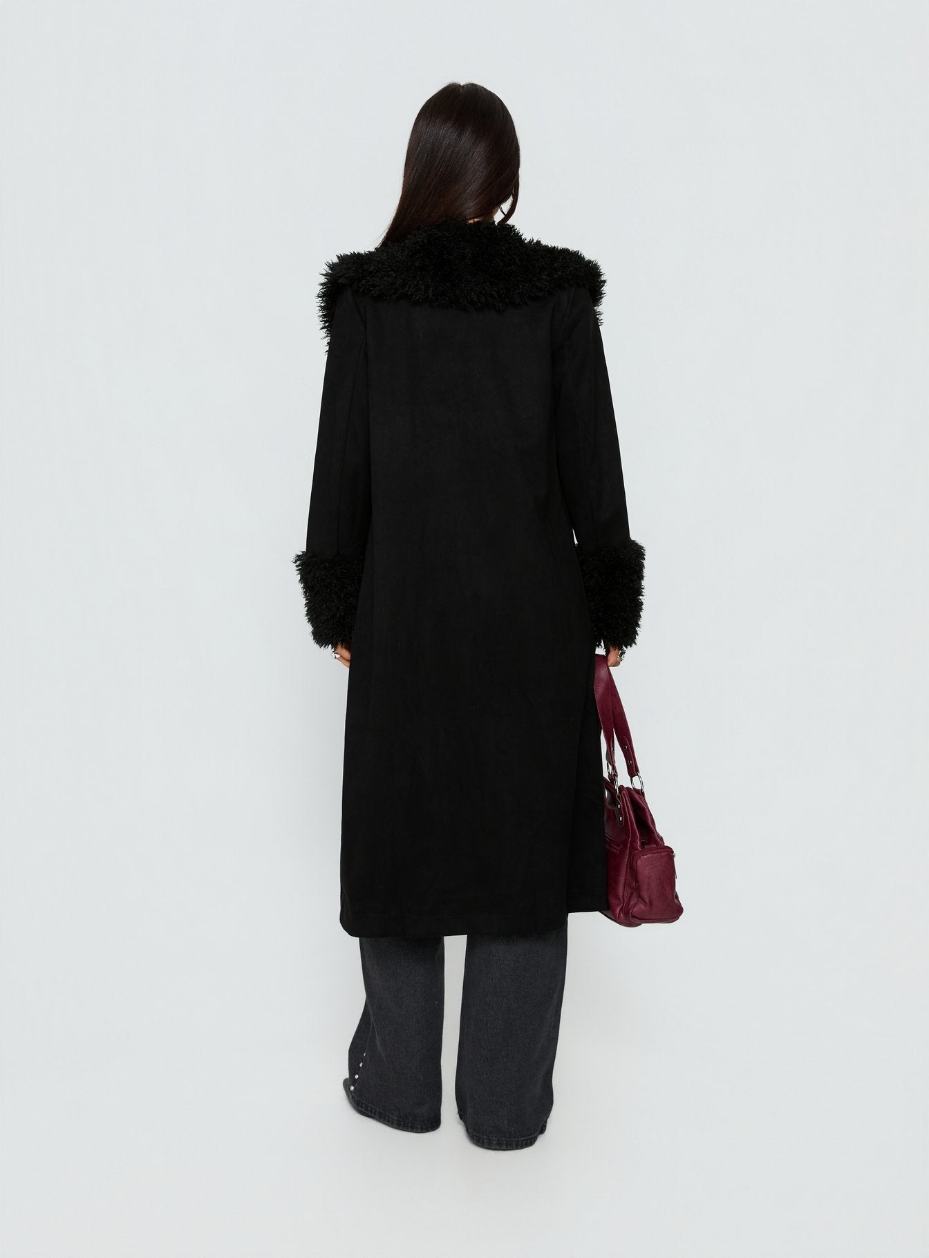 After Party Shearling Jacket Black women's jacket by Ellevoria