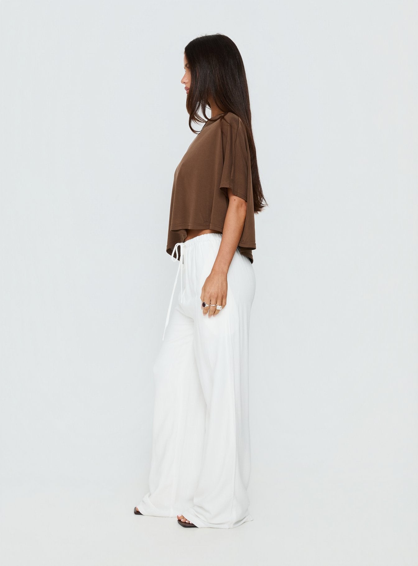 Parklea Linen Blend Pants White - loose fit women's bottoms by Ellevoria