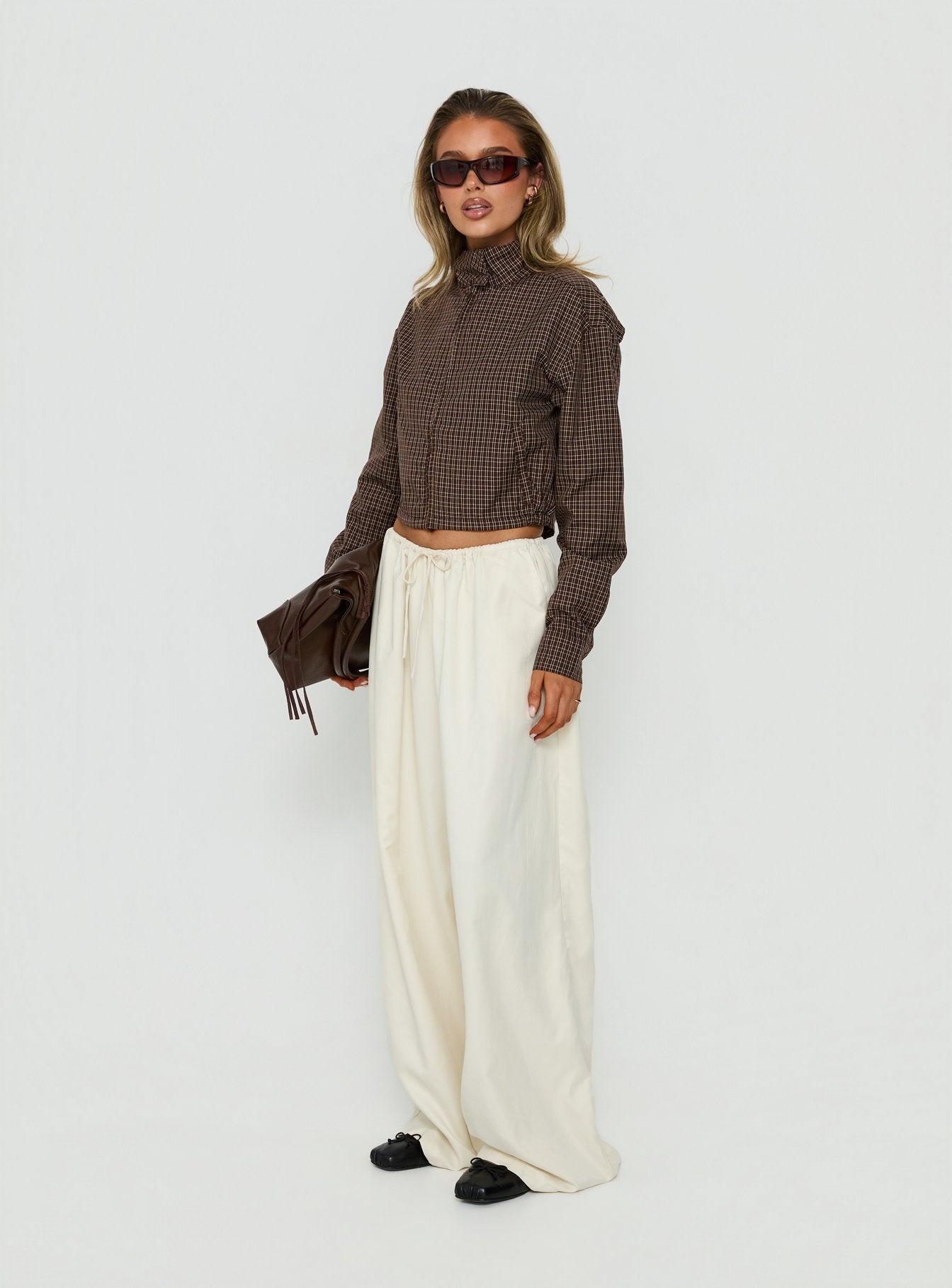Bungala Oversized Relaxed Pants Ivory - loose fit women's bottoms by Ellevoria