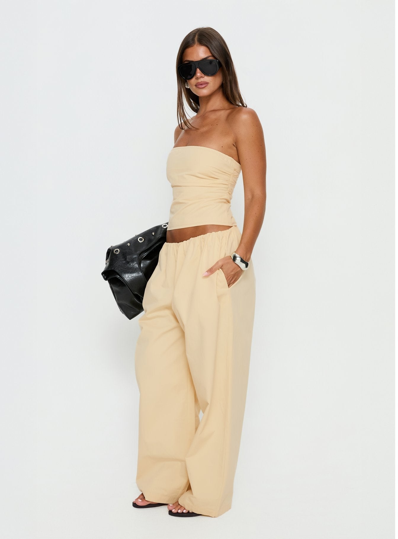 Tidekiss Pants Lemontini - loose fit women's bottoms by Ellevoria