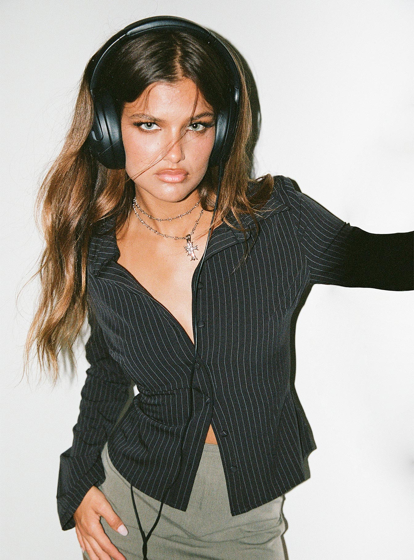 Anni Stripe Shirt Pinstripe - women's shirt by Ellevoria - view 9
