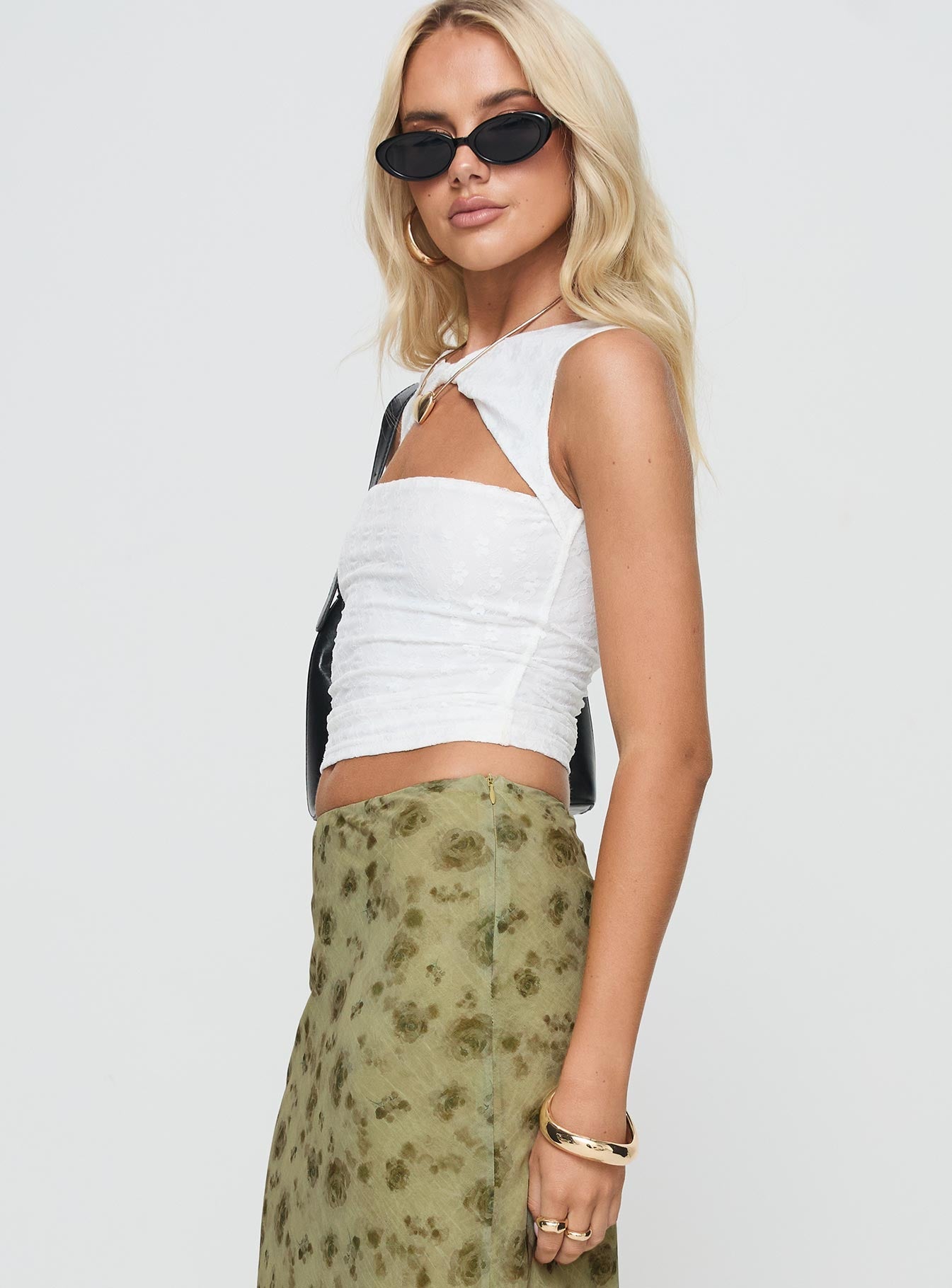 Martiney Twisted Tank Top White - women's top by Ellevoria - view 4