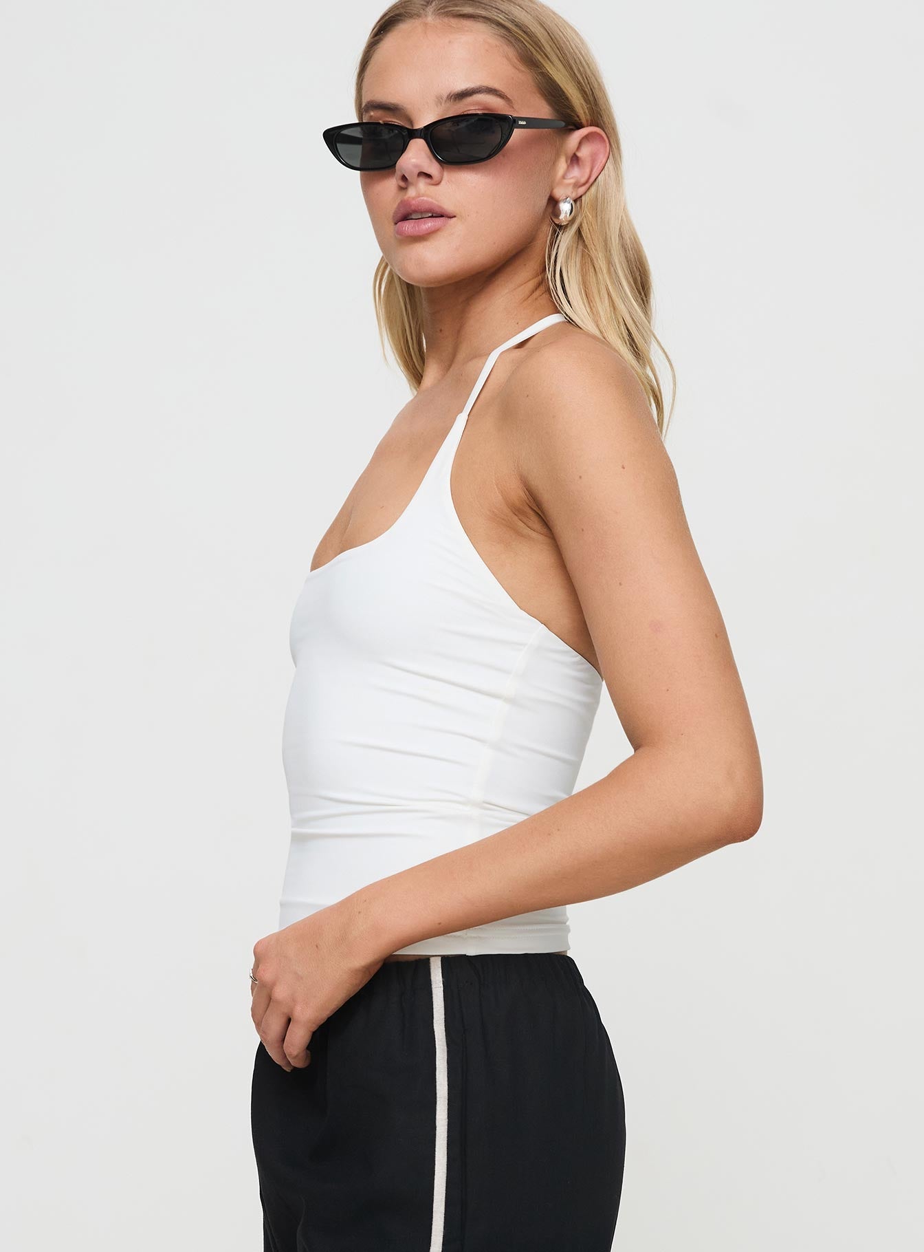 Ezekiel Nylon Top White - women's top by Ellevoria - view 4