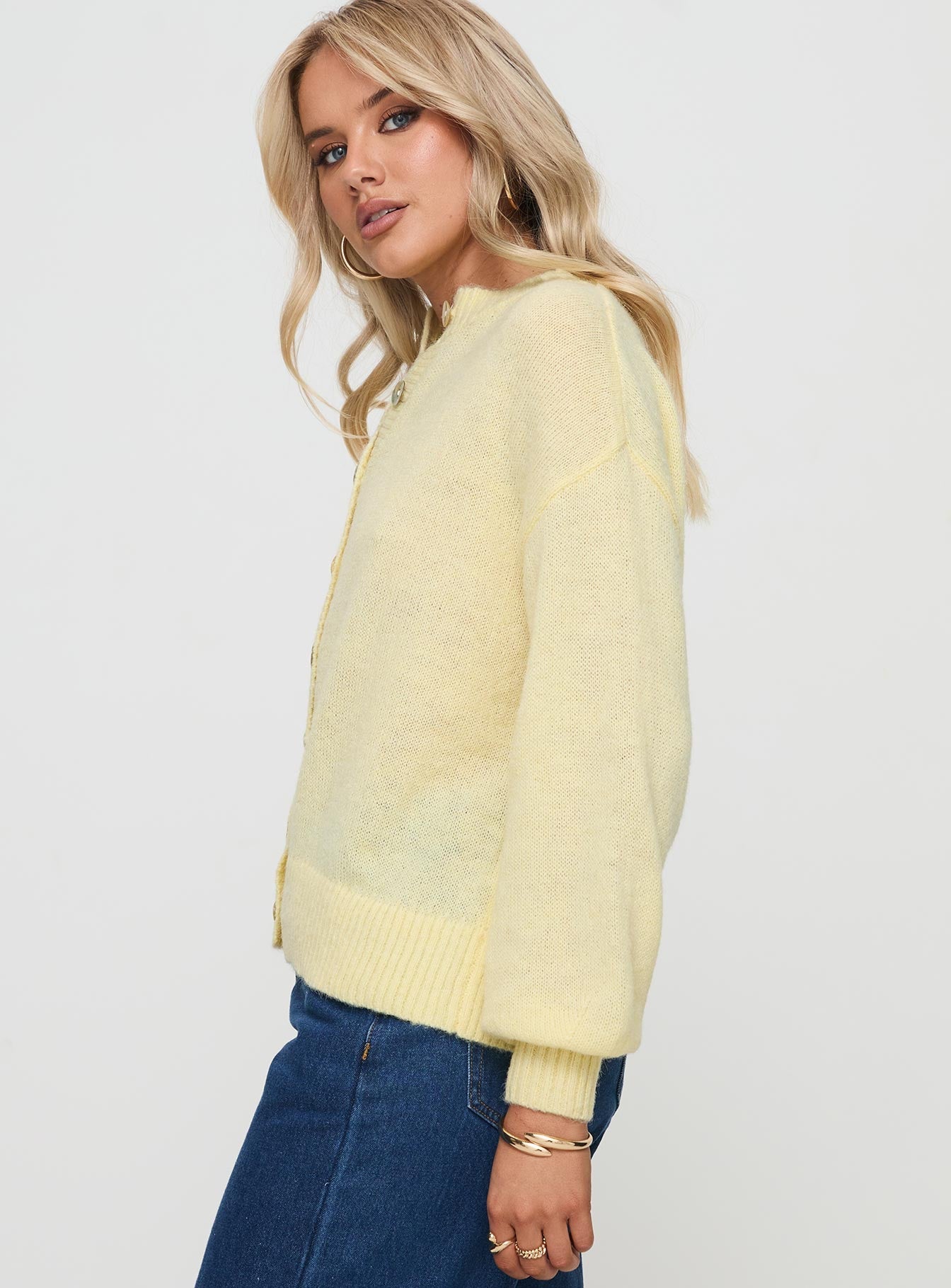 Sunbeam Cardigan Yellow women's sweater by Ellevoria