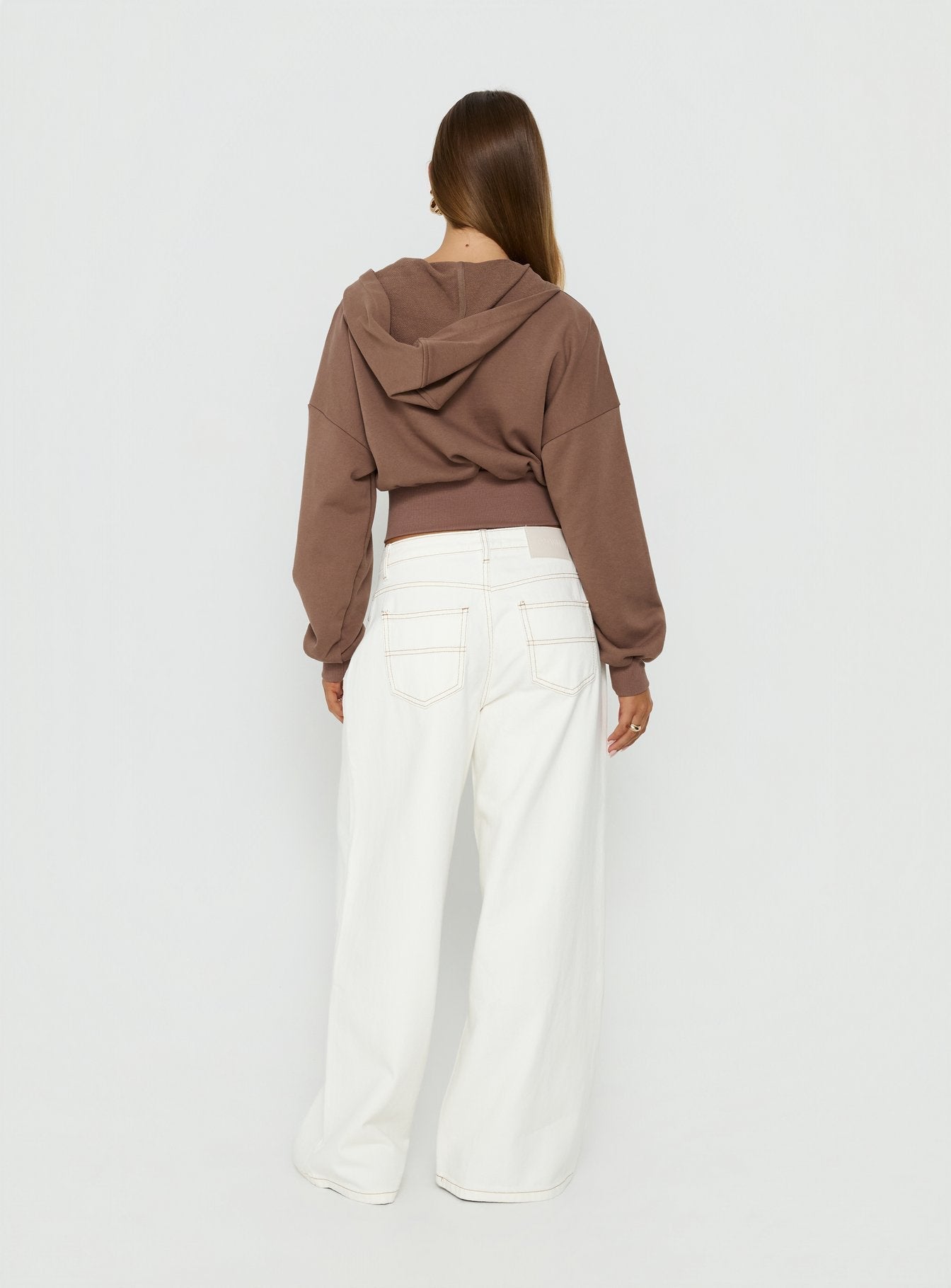 Naylor Mid Rise Wide Leg Jeans Cream women's denim jeans by Ellevoria
