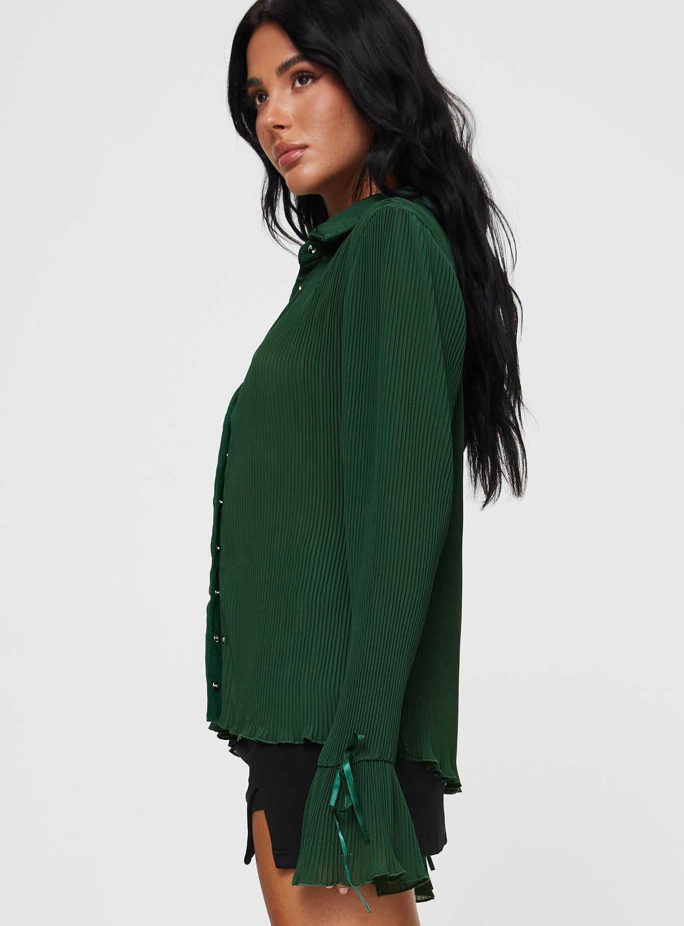 Ravil Shirt Forest Green - women's shirt by Ellevoria - view 4