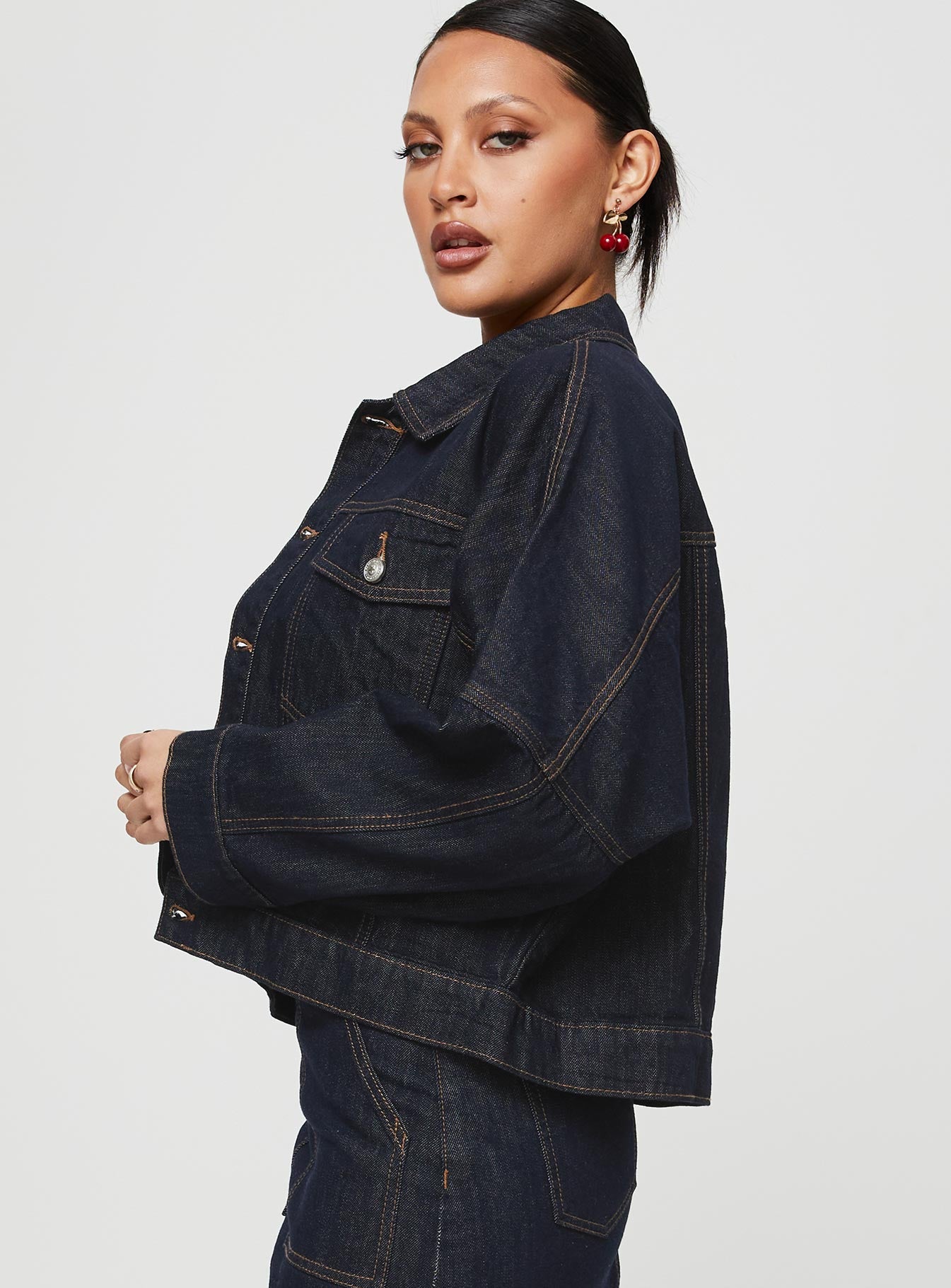 Hughes Jacket Dark Wash Denim women's jacket by Ellevoria