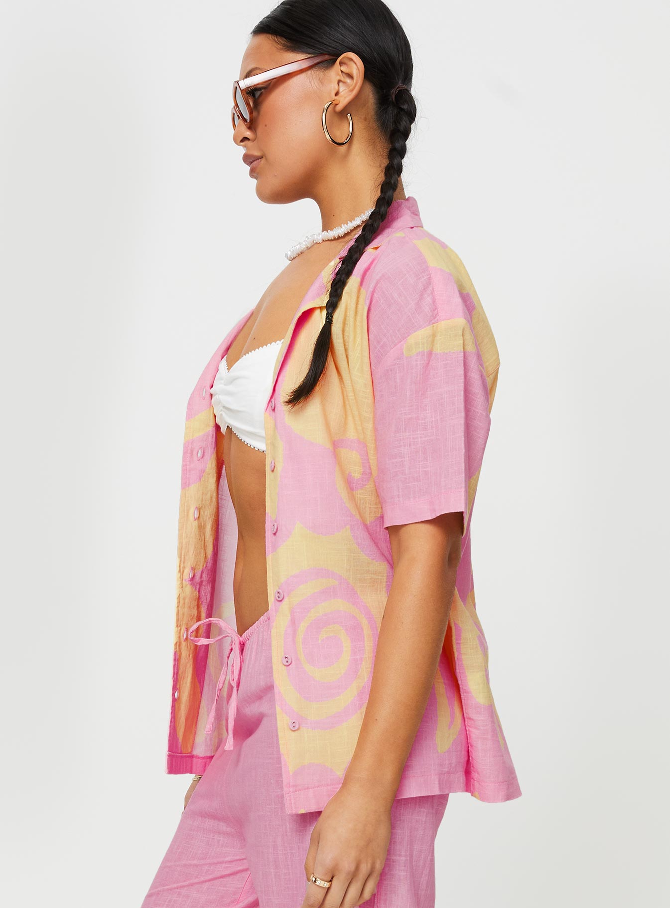 Sollene Top Pink / Yellow - women's shirt by Ellevoria - view 6