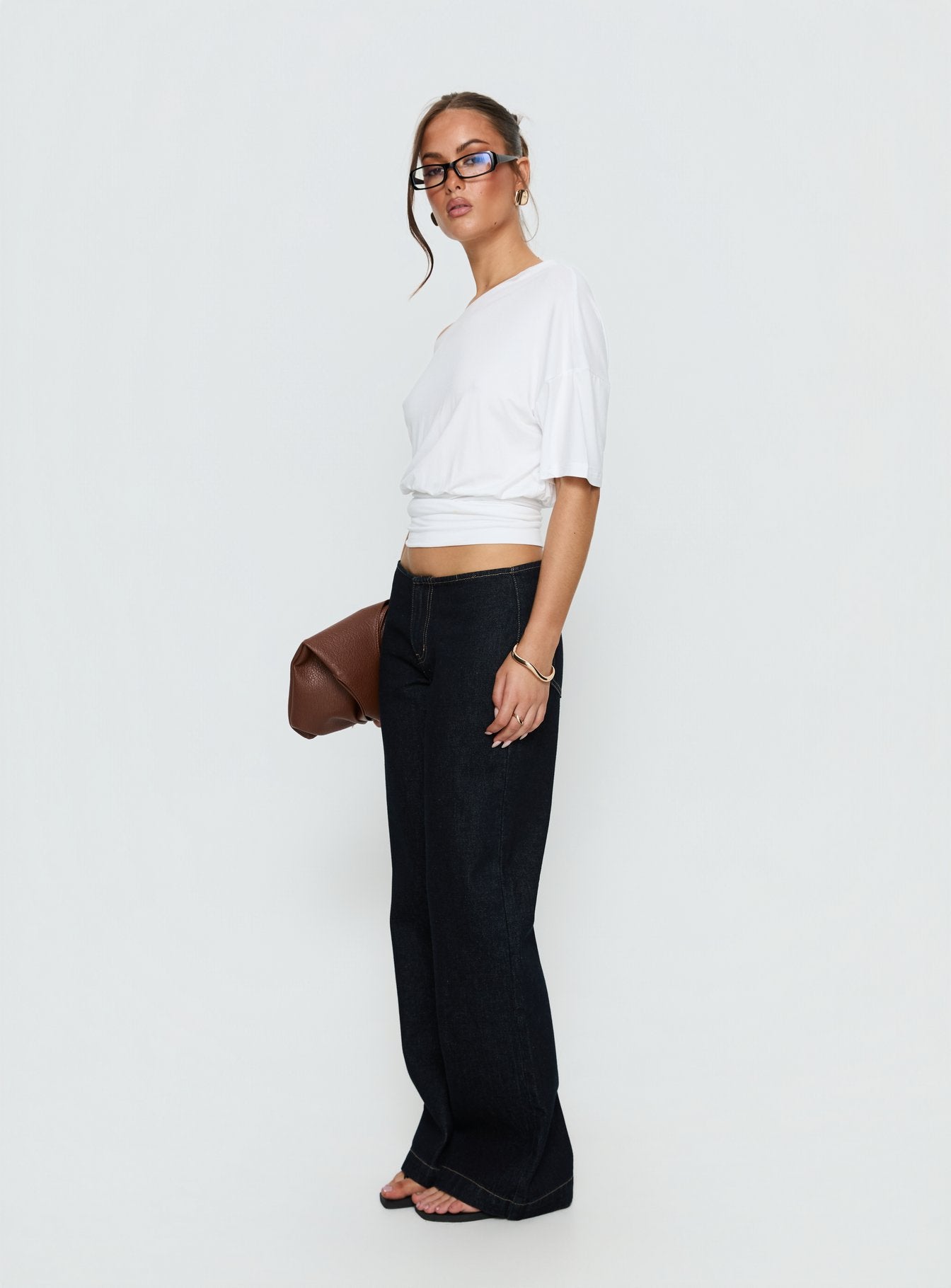 Buenos No Waist Low Rise Straight Leg Jeans Raw Denim women's denim jeans by Ellevoria