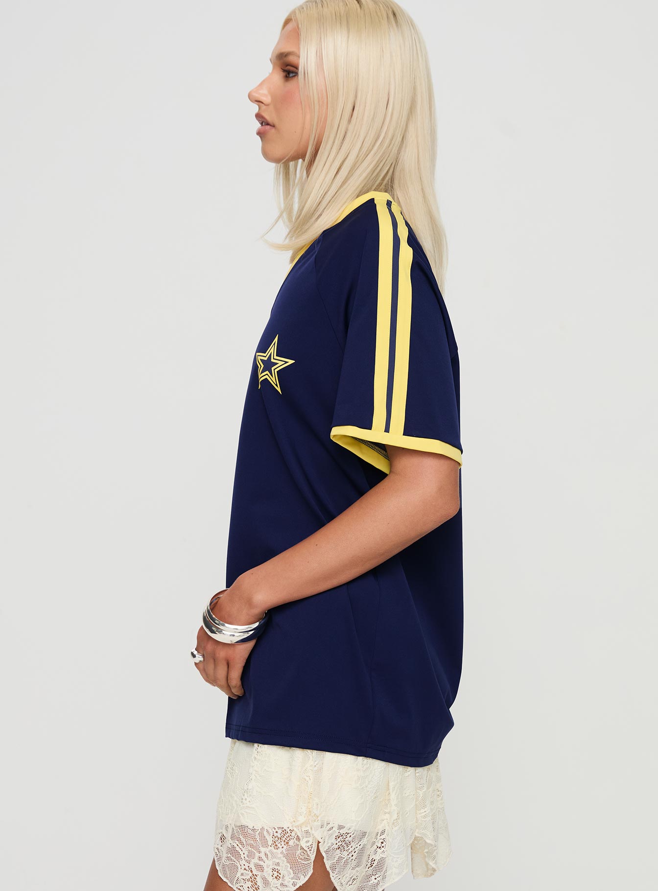Spectate Tee Navy - women's top by Ellevoria - view 4