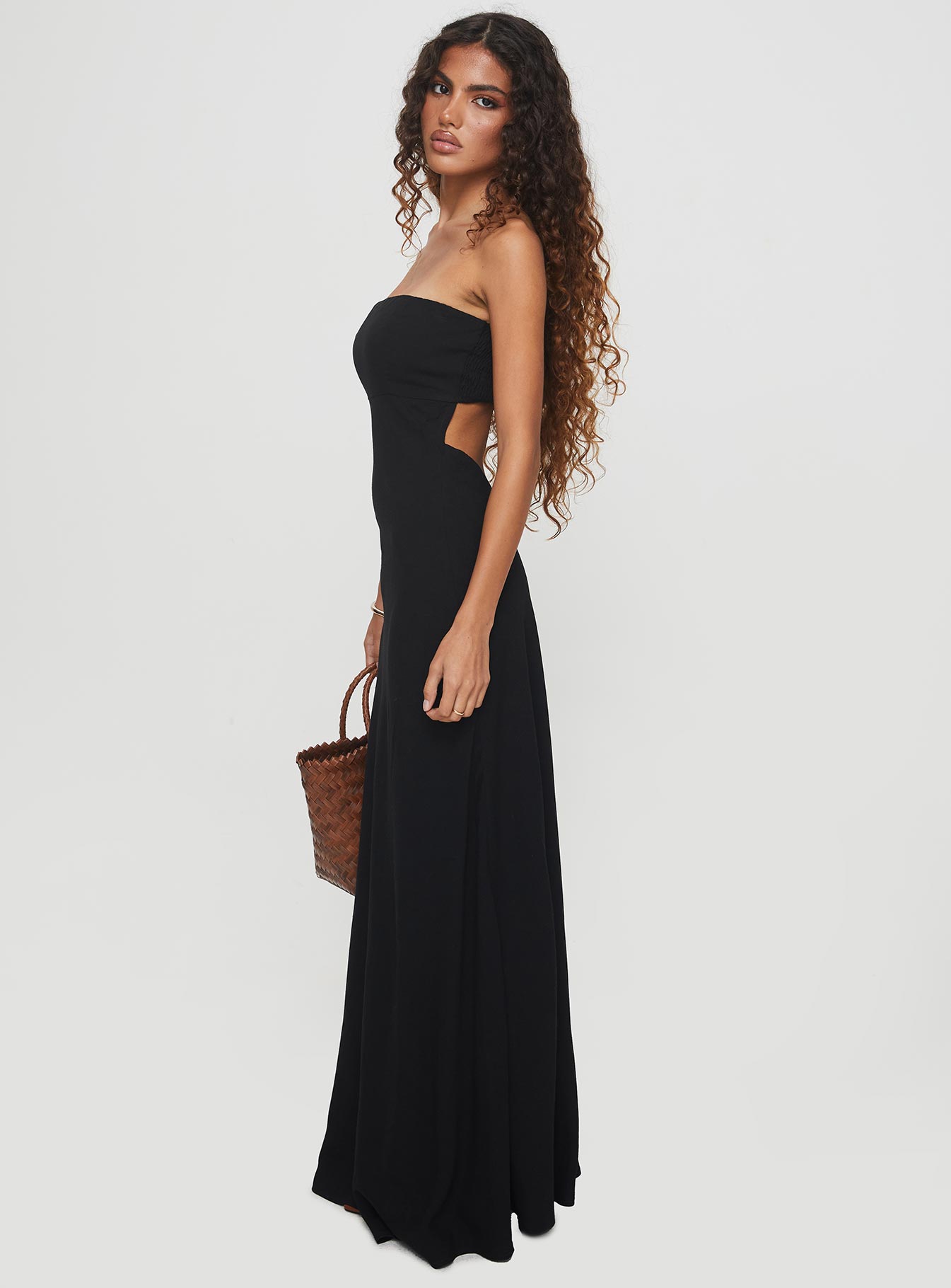 Yahir Strapless Maxi Dress Black - women's maxi dress by Ellevoria