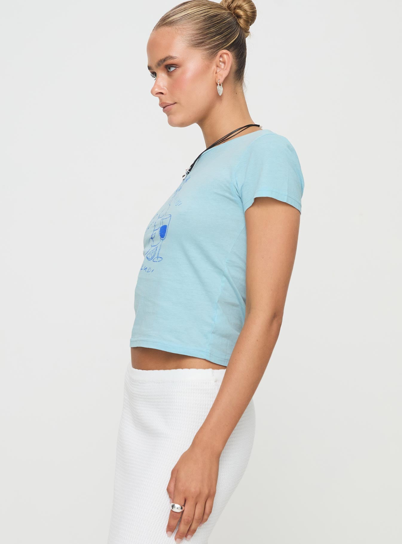 Cheers To You Tee Blue - women's top by Ellevoria - view 4