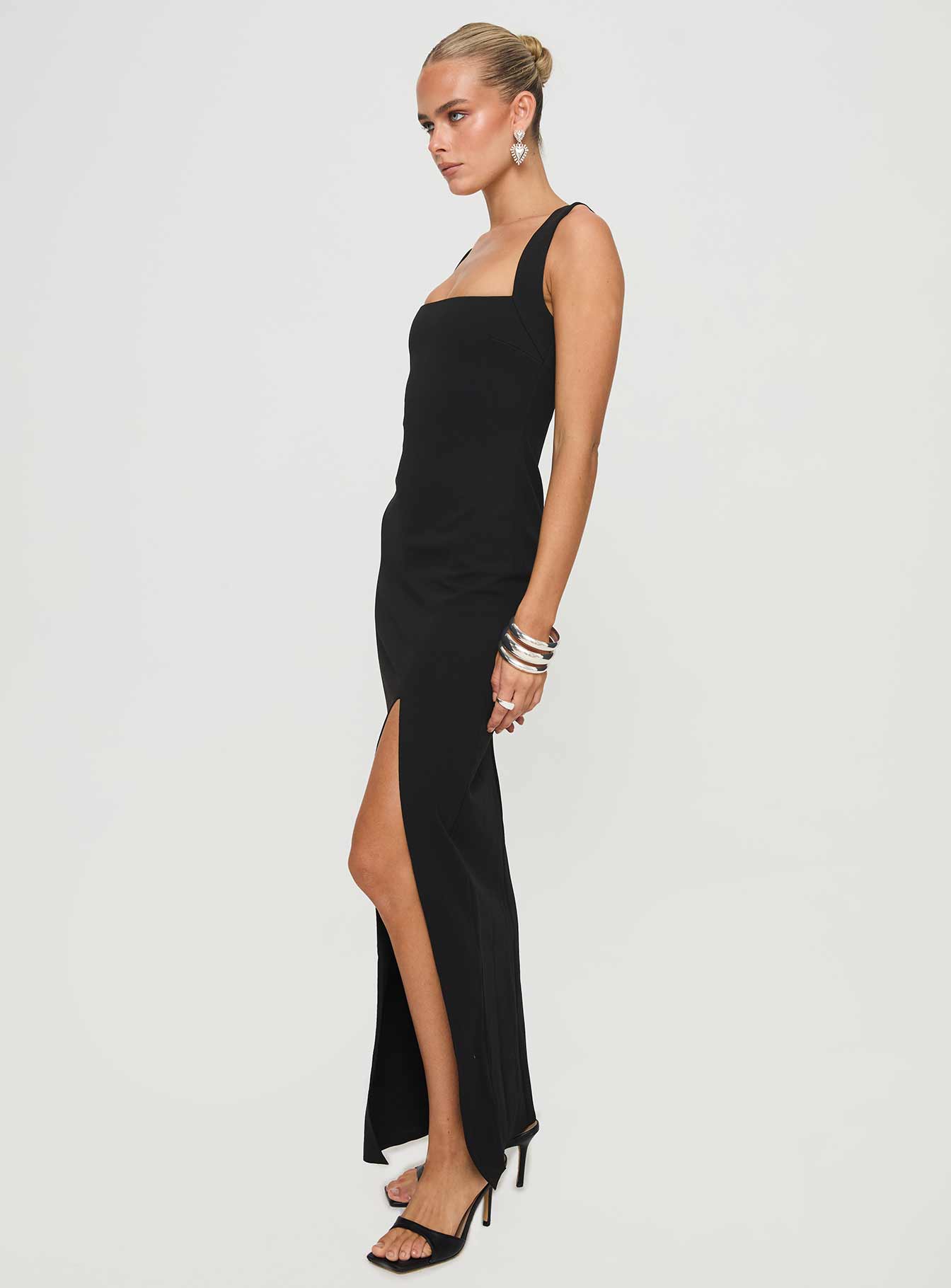 Bombshell Maxi Dress Black - women's maxi dress by Ellevoria - view 4