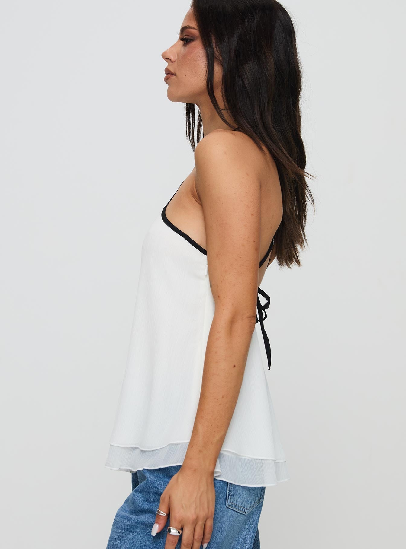 Rafaella Halter Top Cream - women's top by Ellevoria - view 4