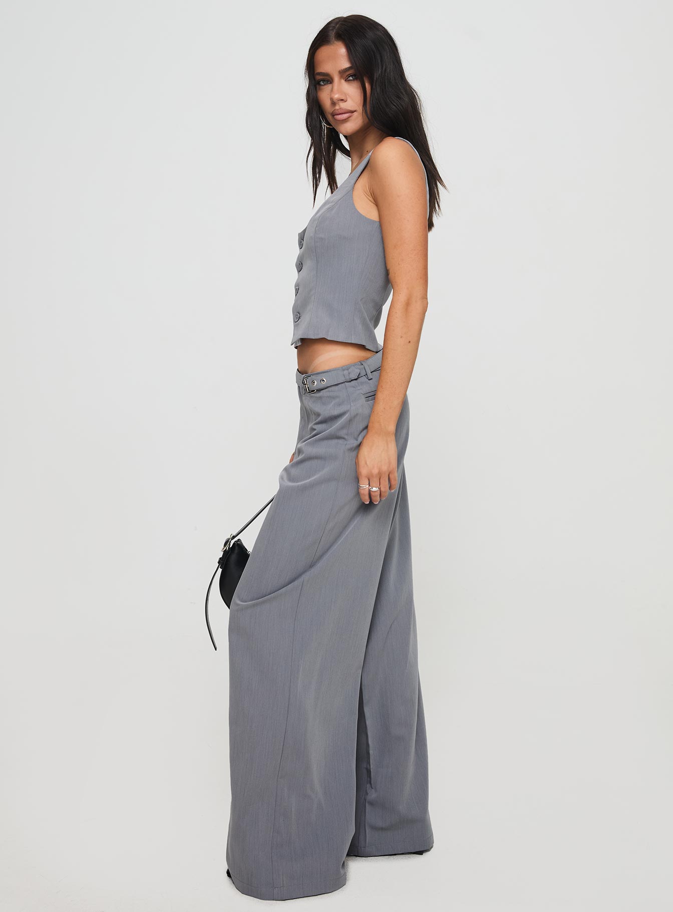 Miku Pants Charcoal women's pant set by Ellevoria