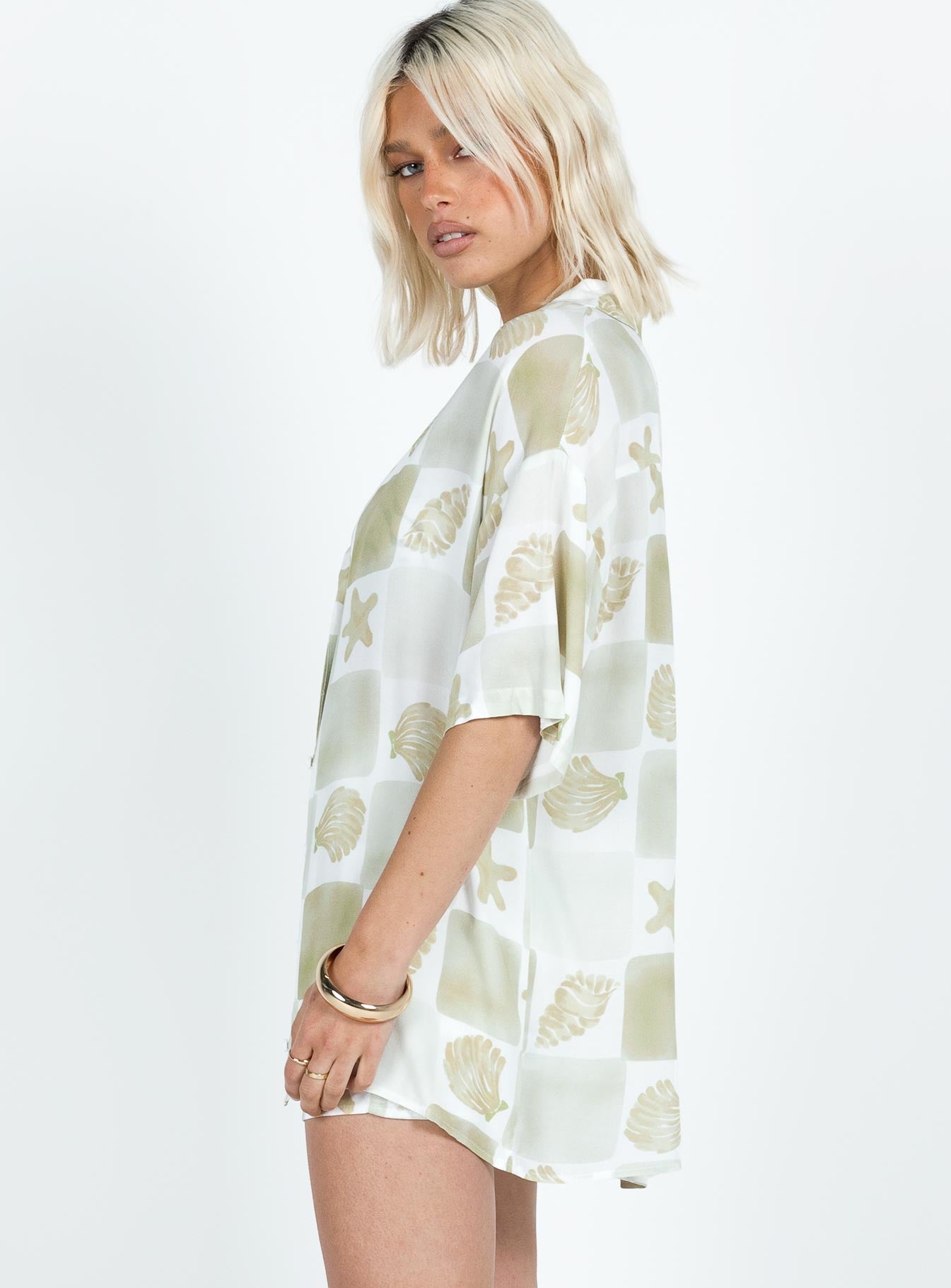 Caraliia Shirt Green - women's shirt by Ellevoria - view 5